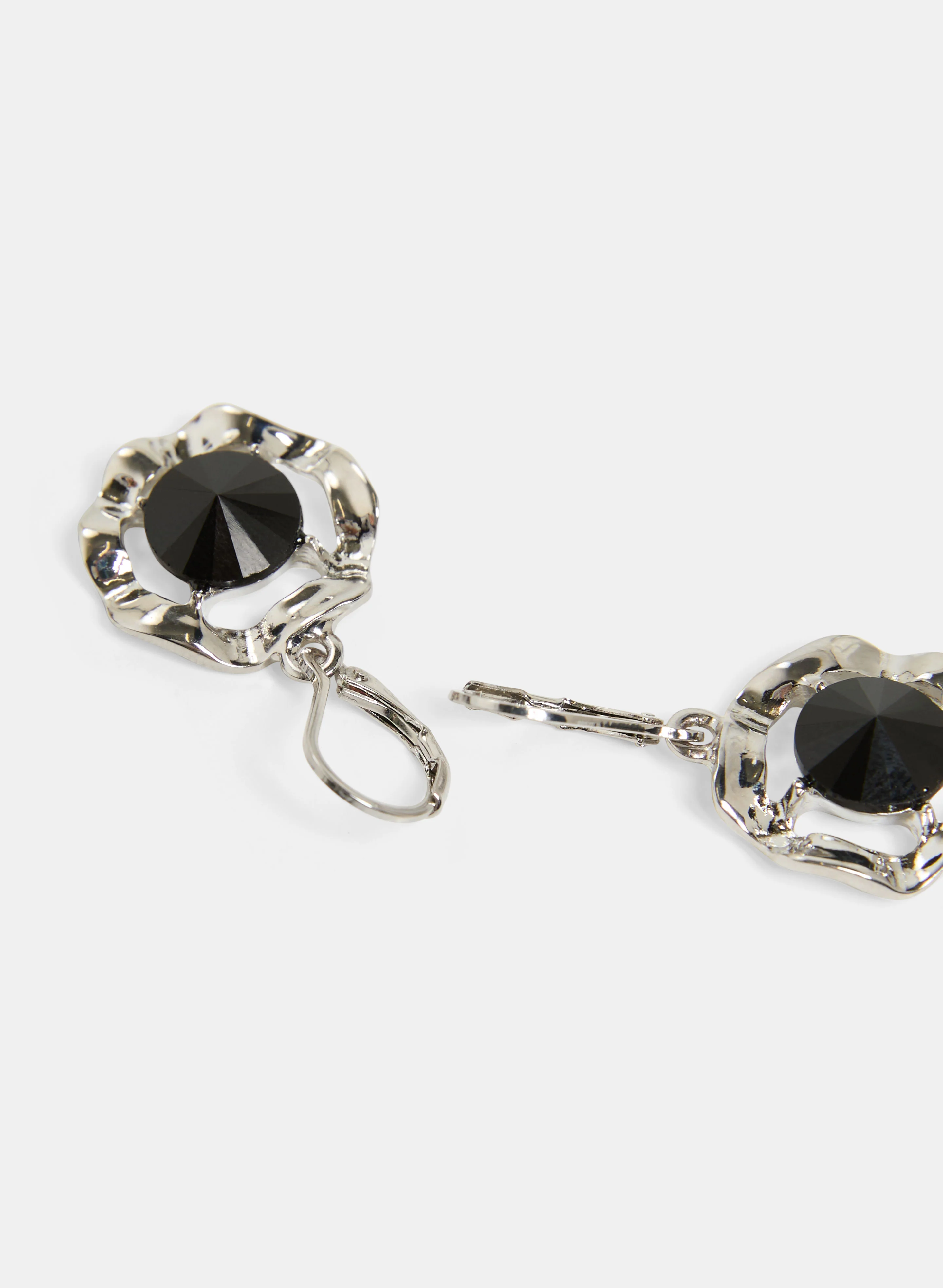 Faceted Stone Drop Earrings - Image 2