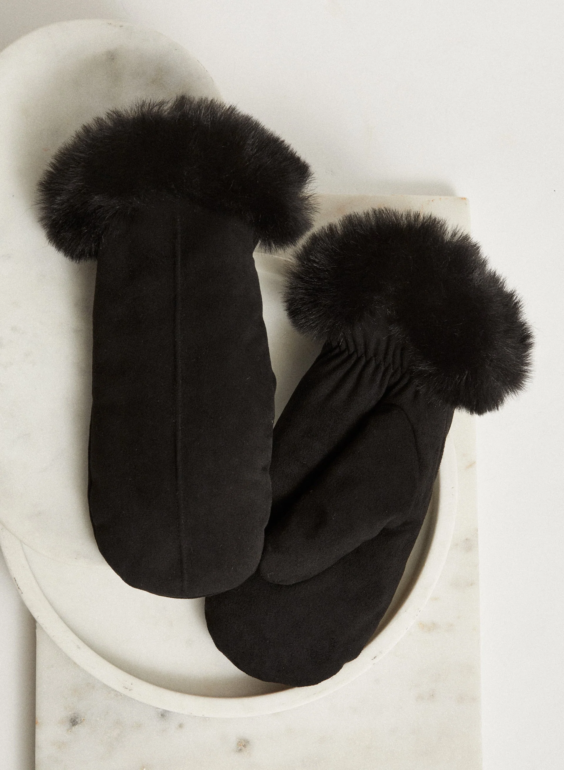 Faux Fur Cuff Mittens