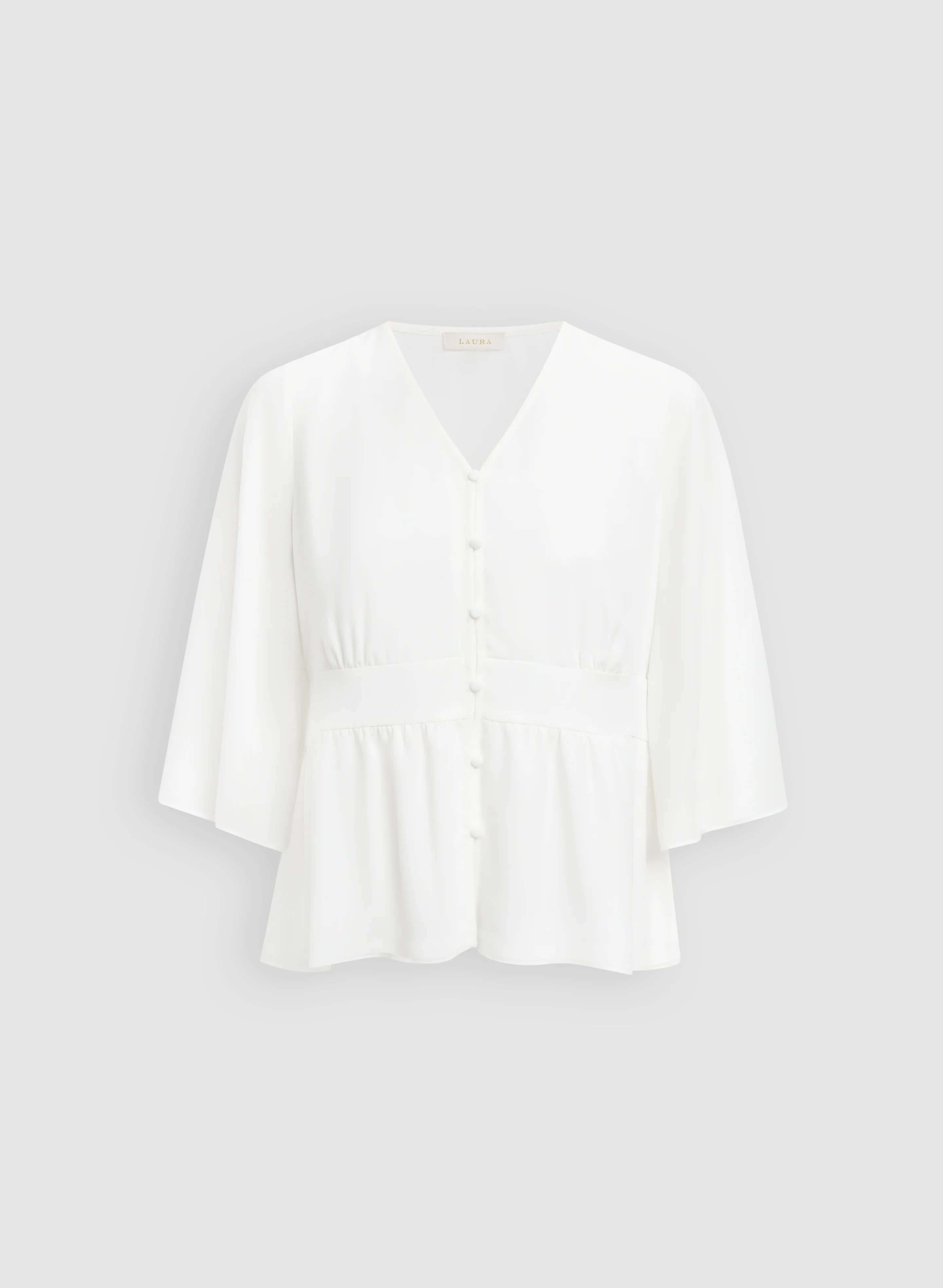 Flare Sleeve Button-Down Blouse - Image 6