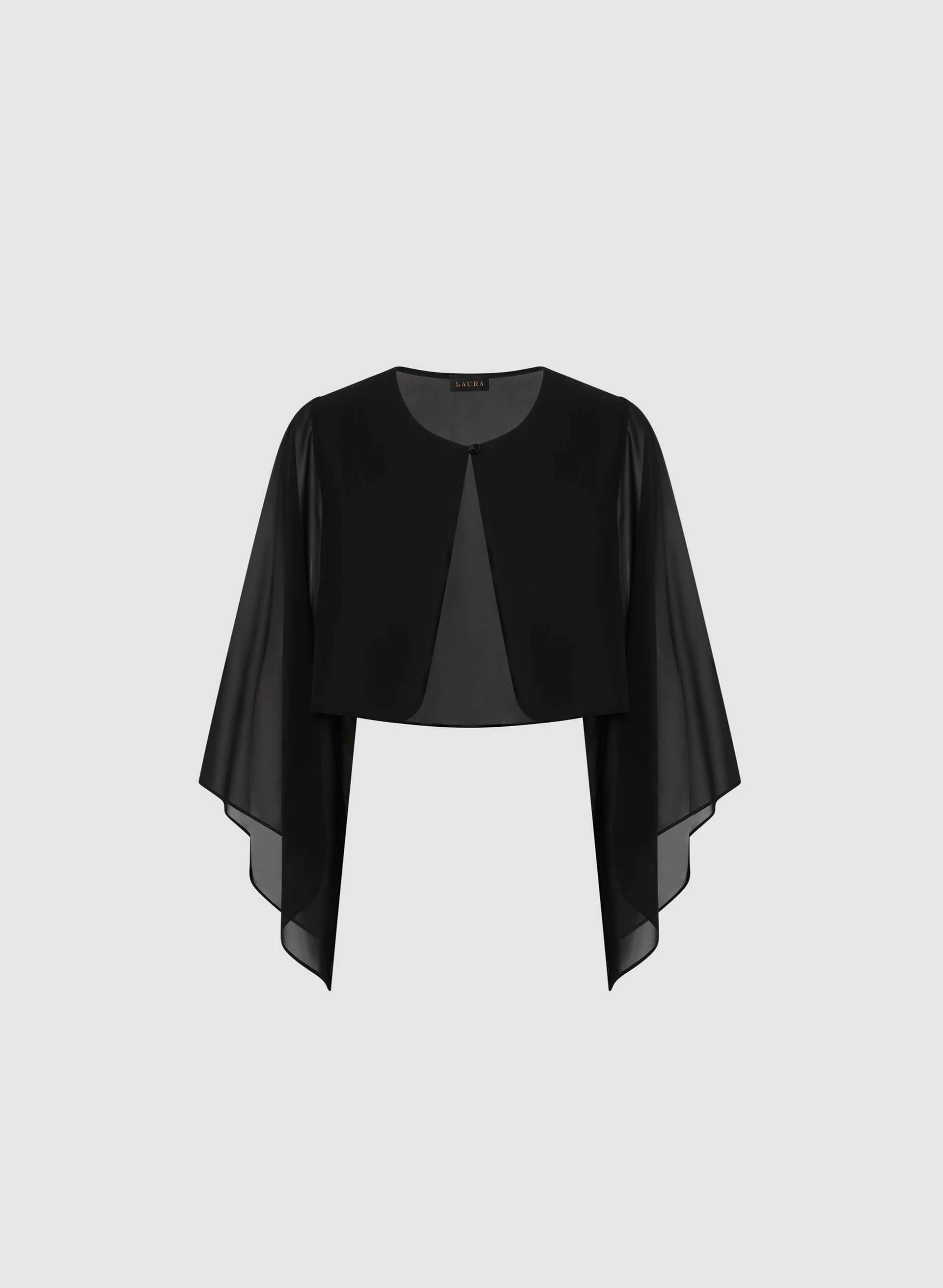 Flared Sleeve Chiffon Bolero - Image 6