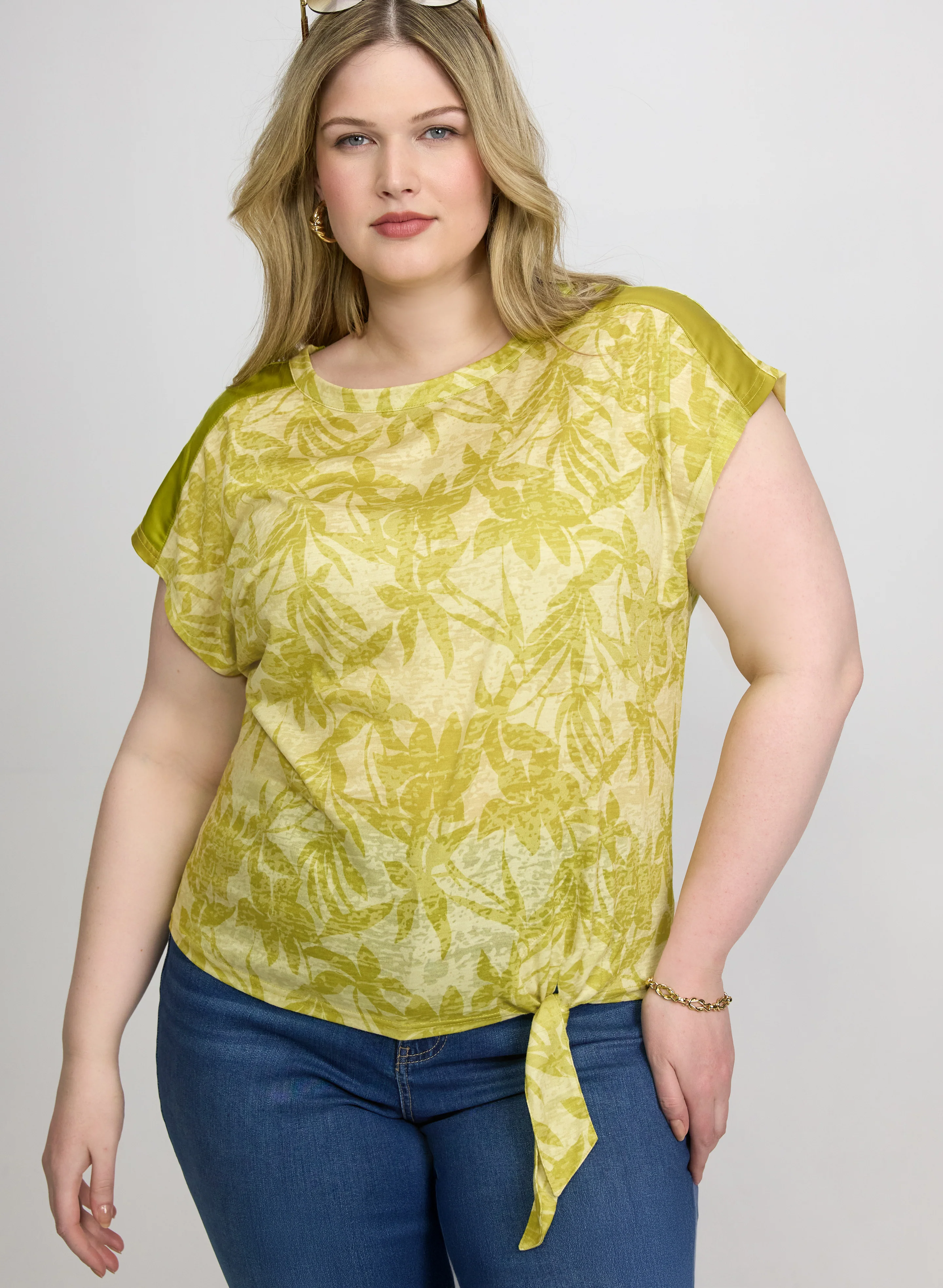 Floral Cap Sleeve T-Shirt