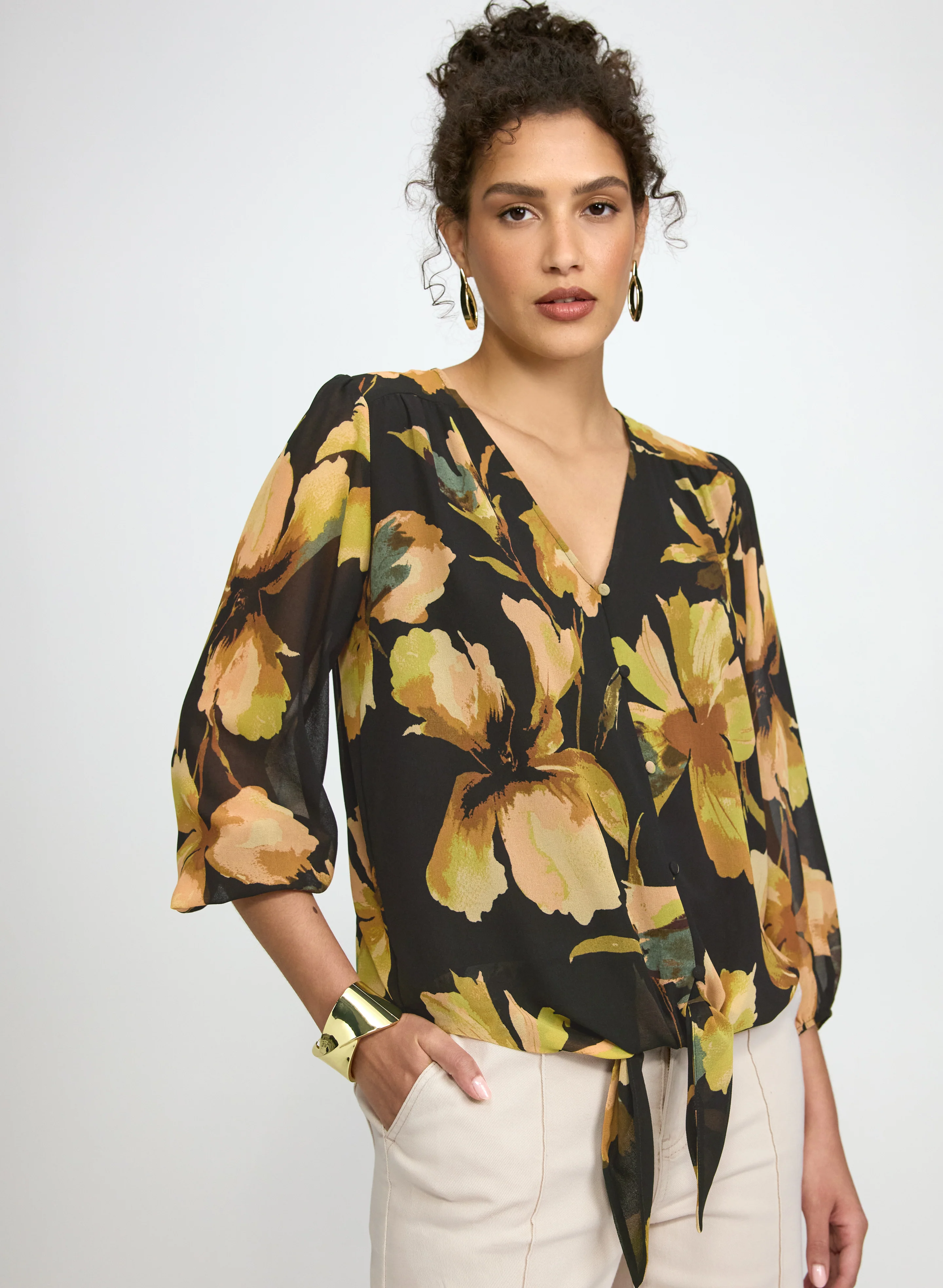 Floral Chiffon Blouse