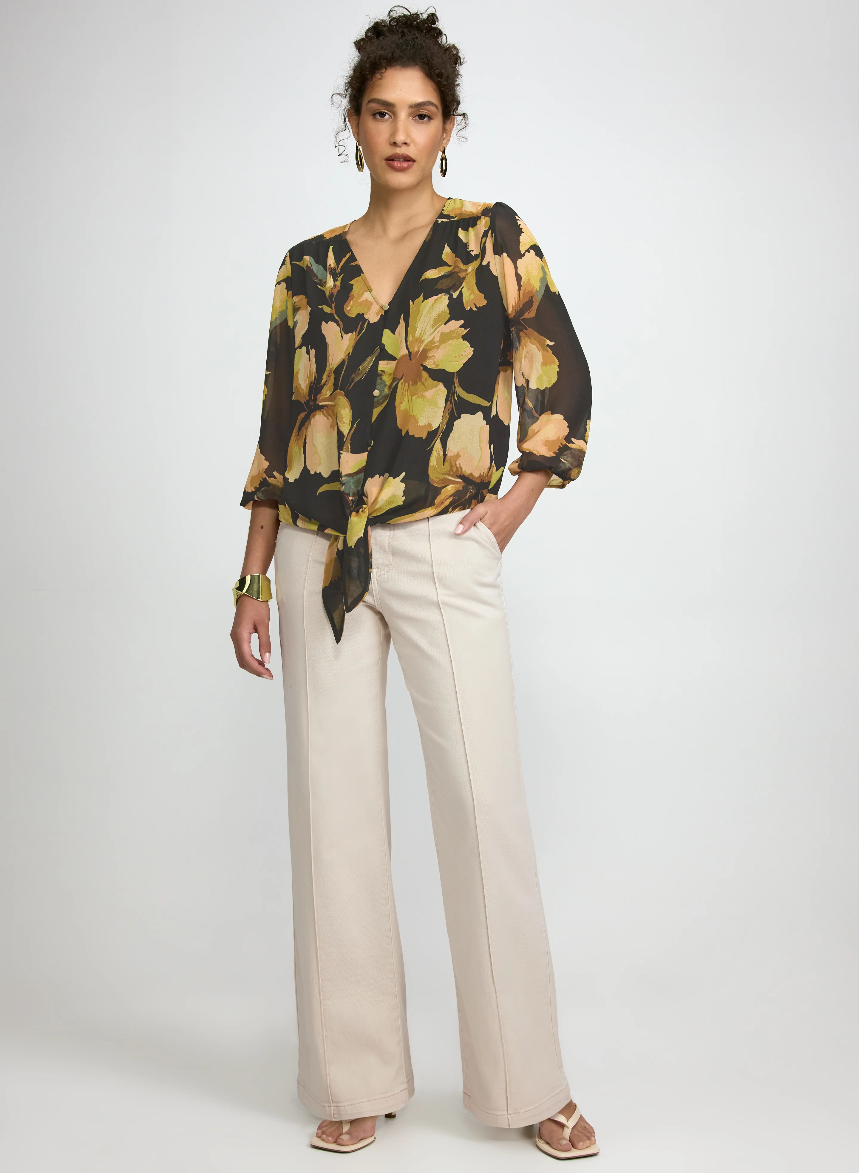 Floral Chiffon Blouse - Image 2
