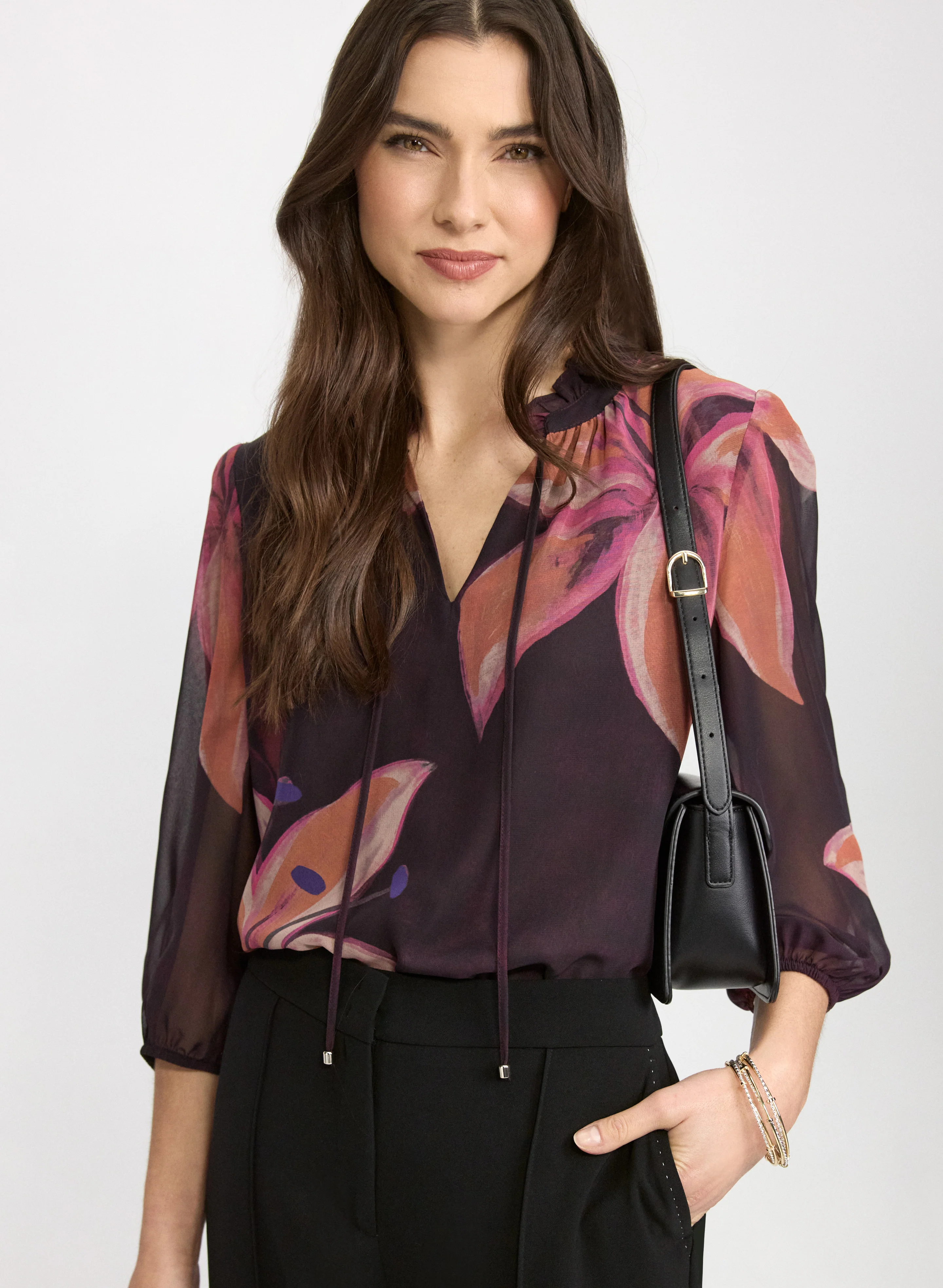 Floral Chiffon Blouse