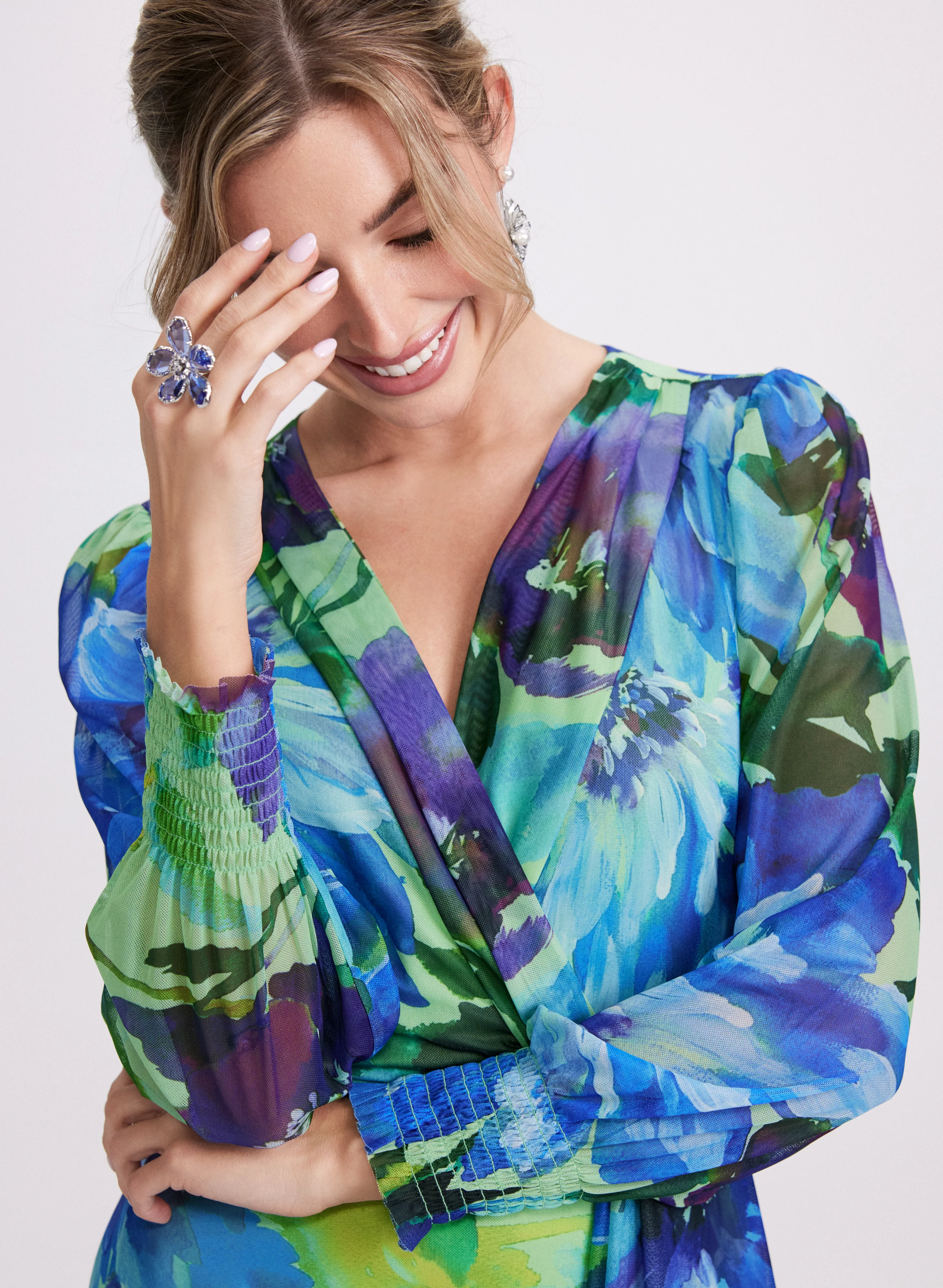Floral Mesh Dress - Image 5