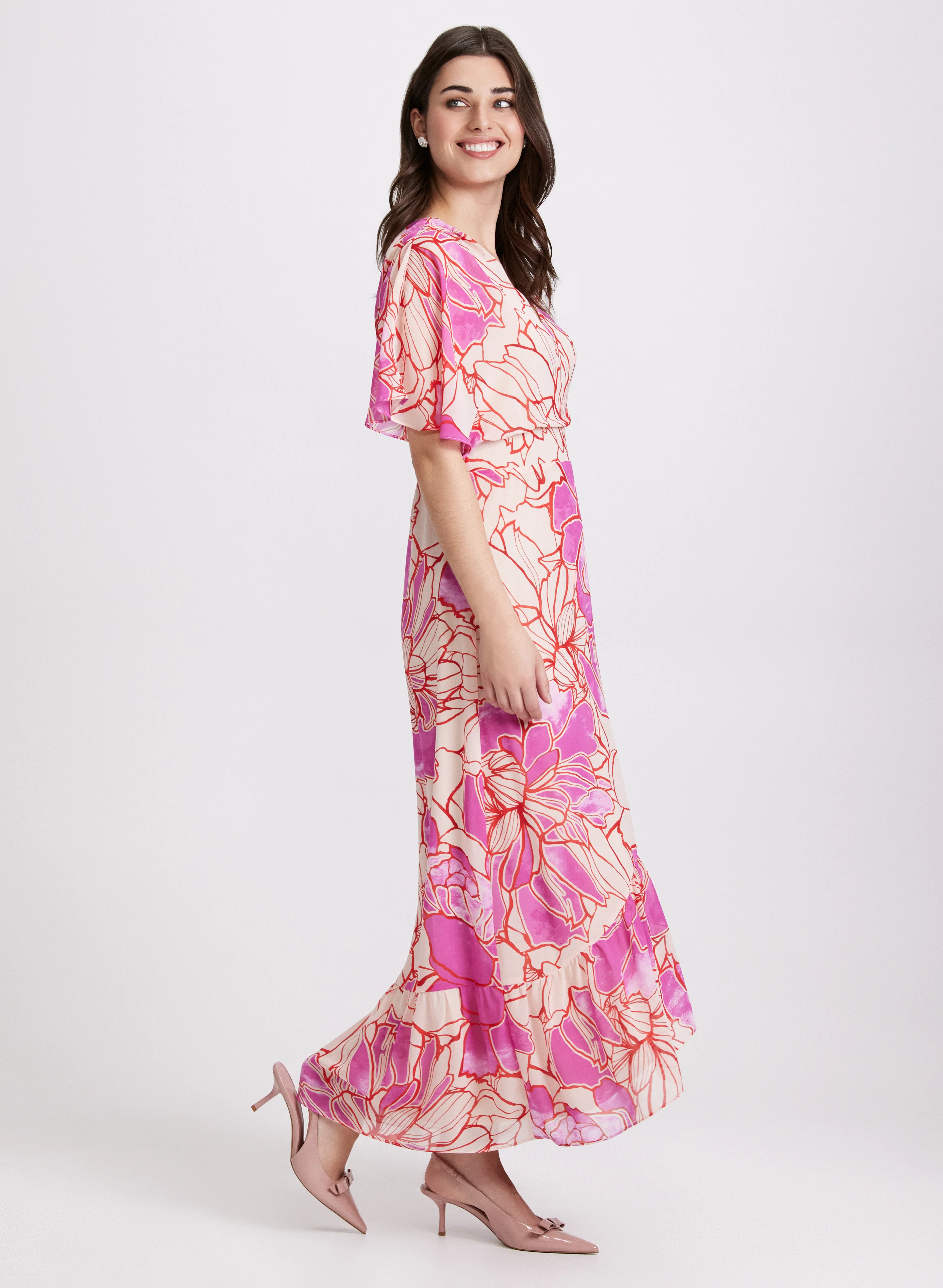 Floral Chiffon Dress - Image 2
