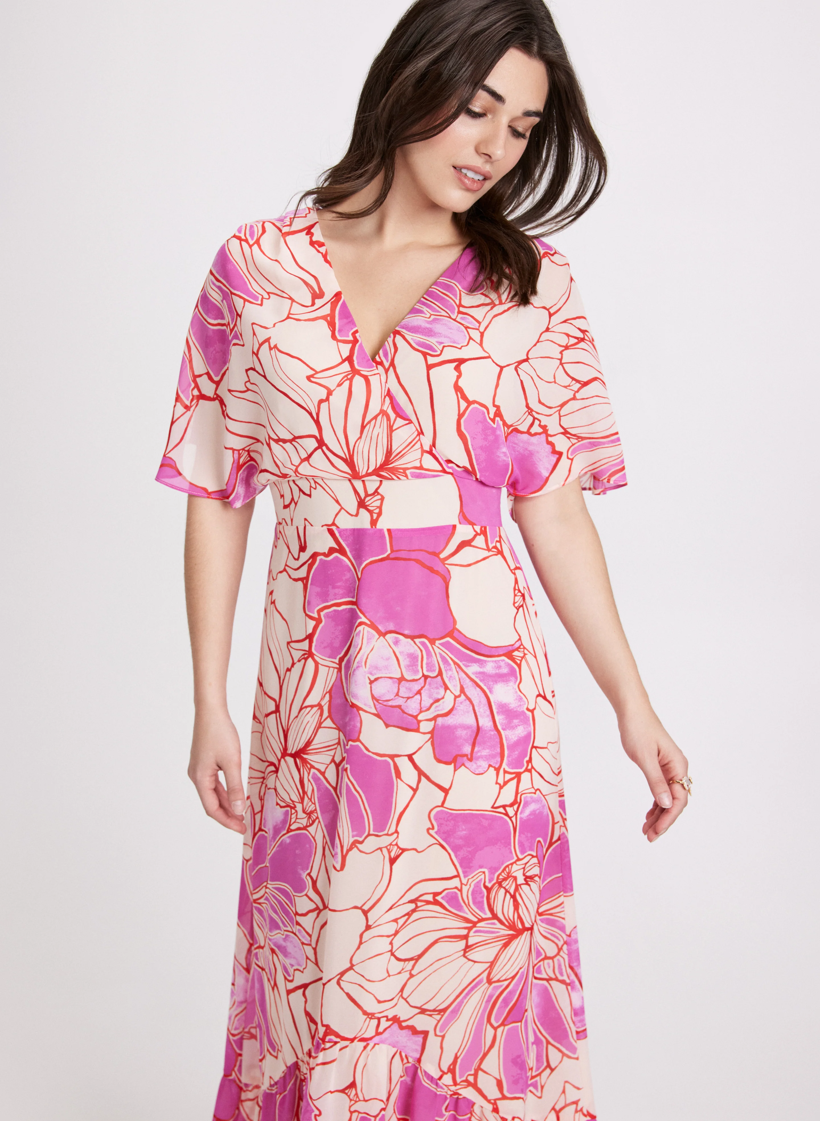 Floral Chiffon Dress - Image 7