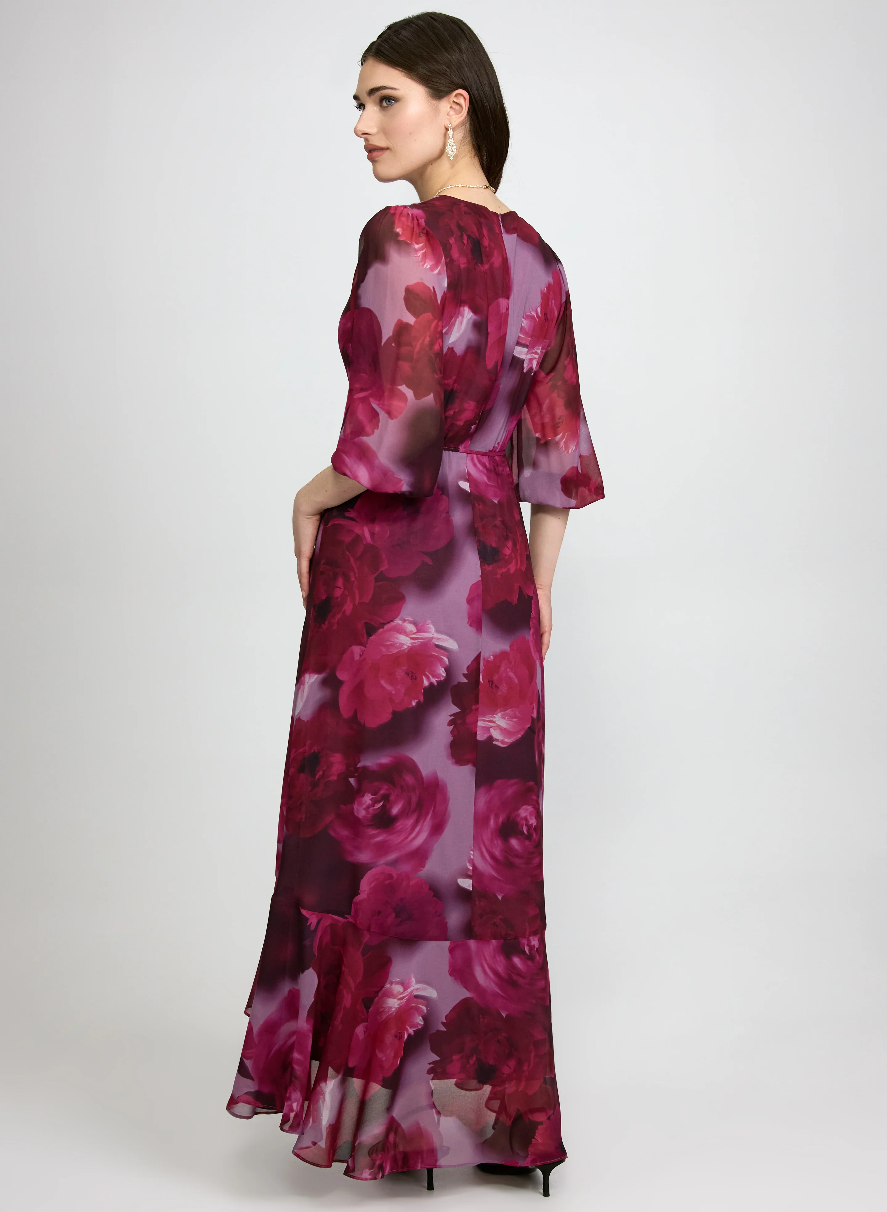 Floral Chiffon Dress - Image 4