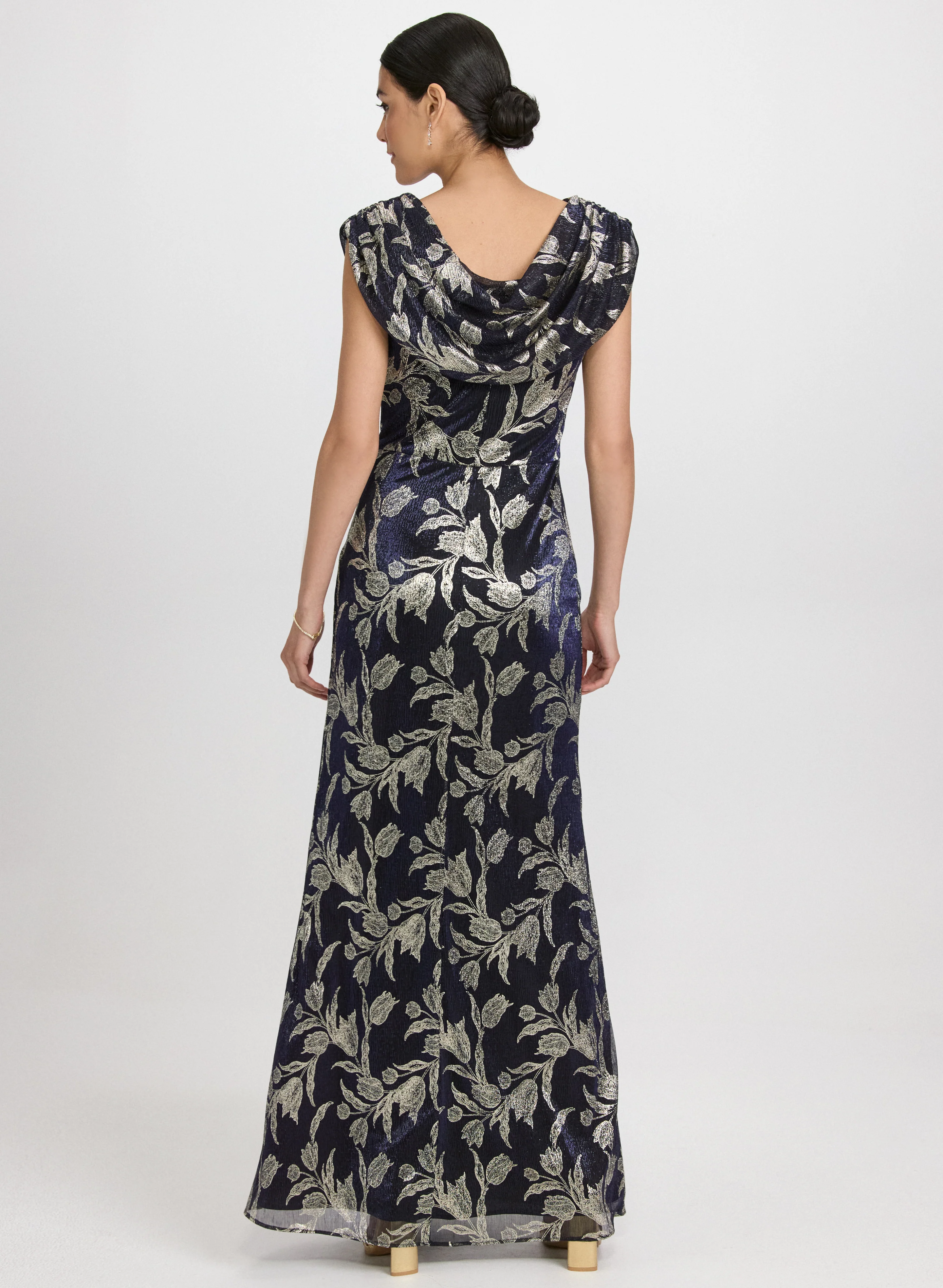 Floral Cowl Neck Dress - Image 3