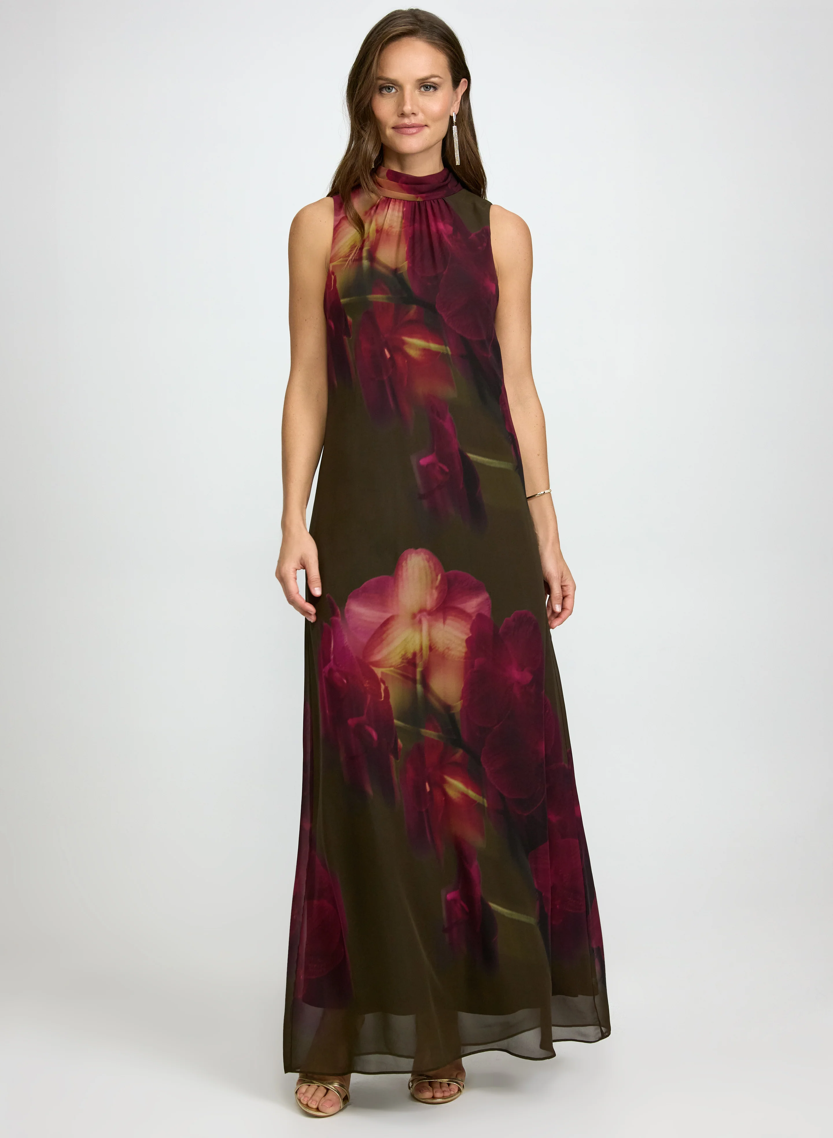 Floral Halter Neck Dress