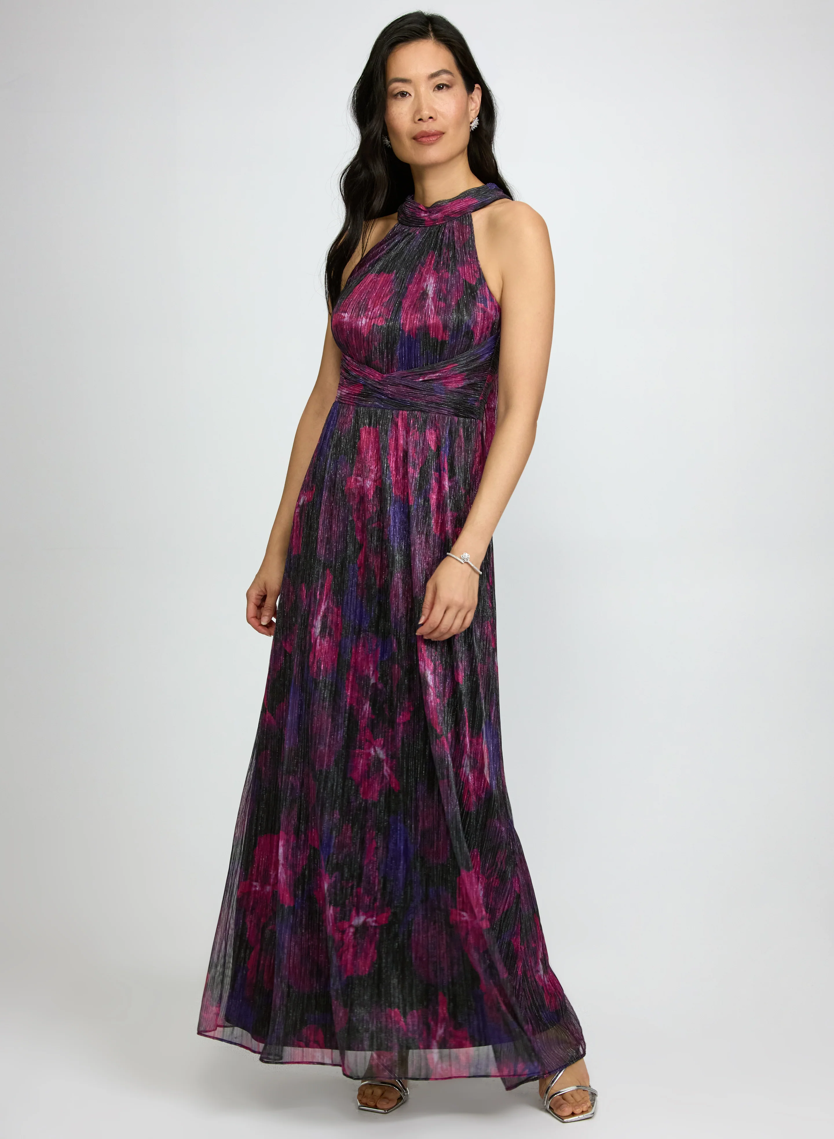 Floral Halter Neck Dress