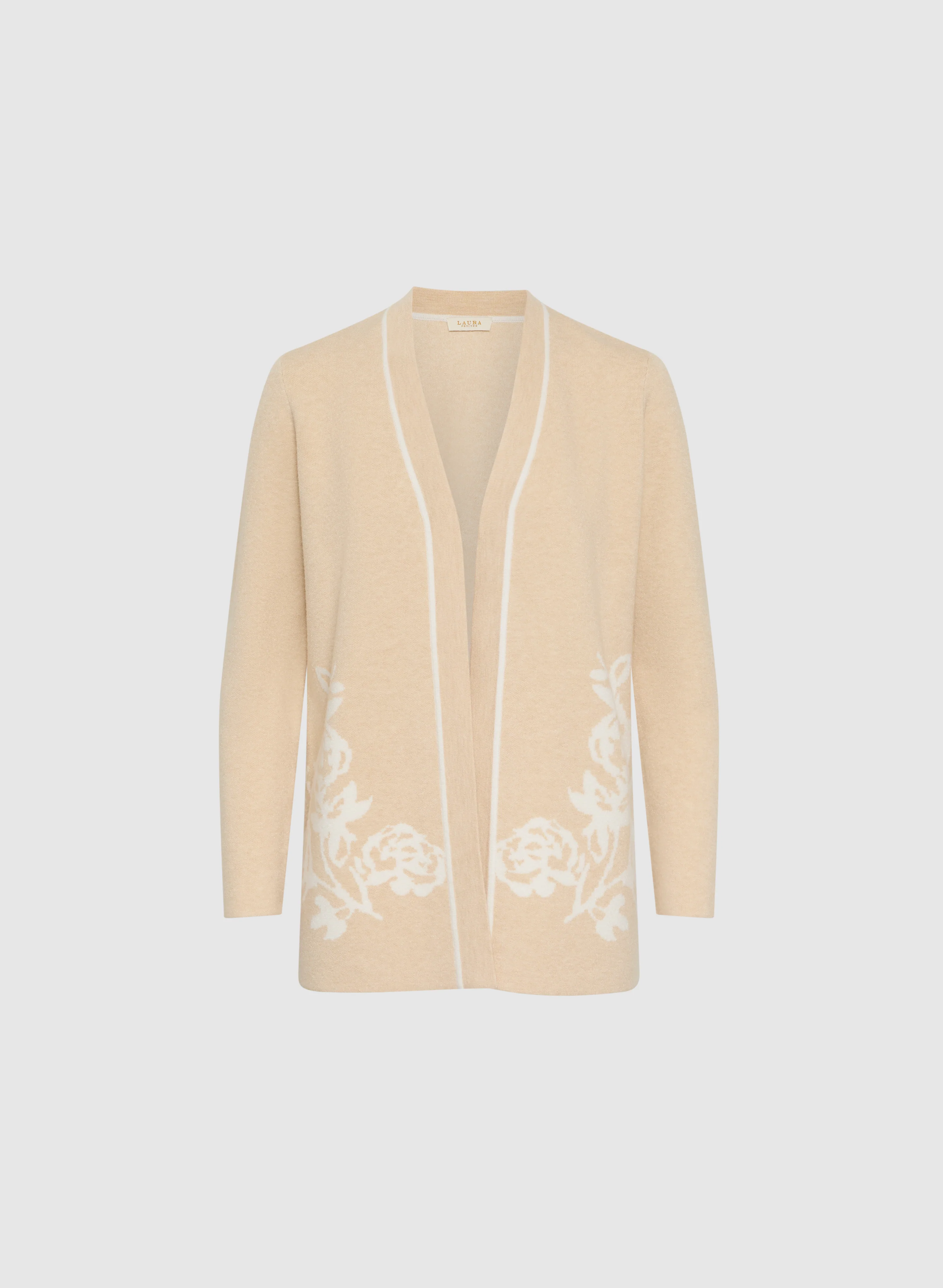 Floral Pattern Open Front Cardigan - Image 6