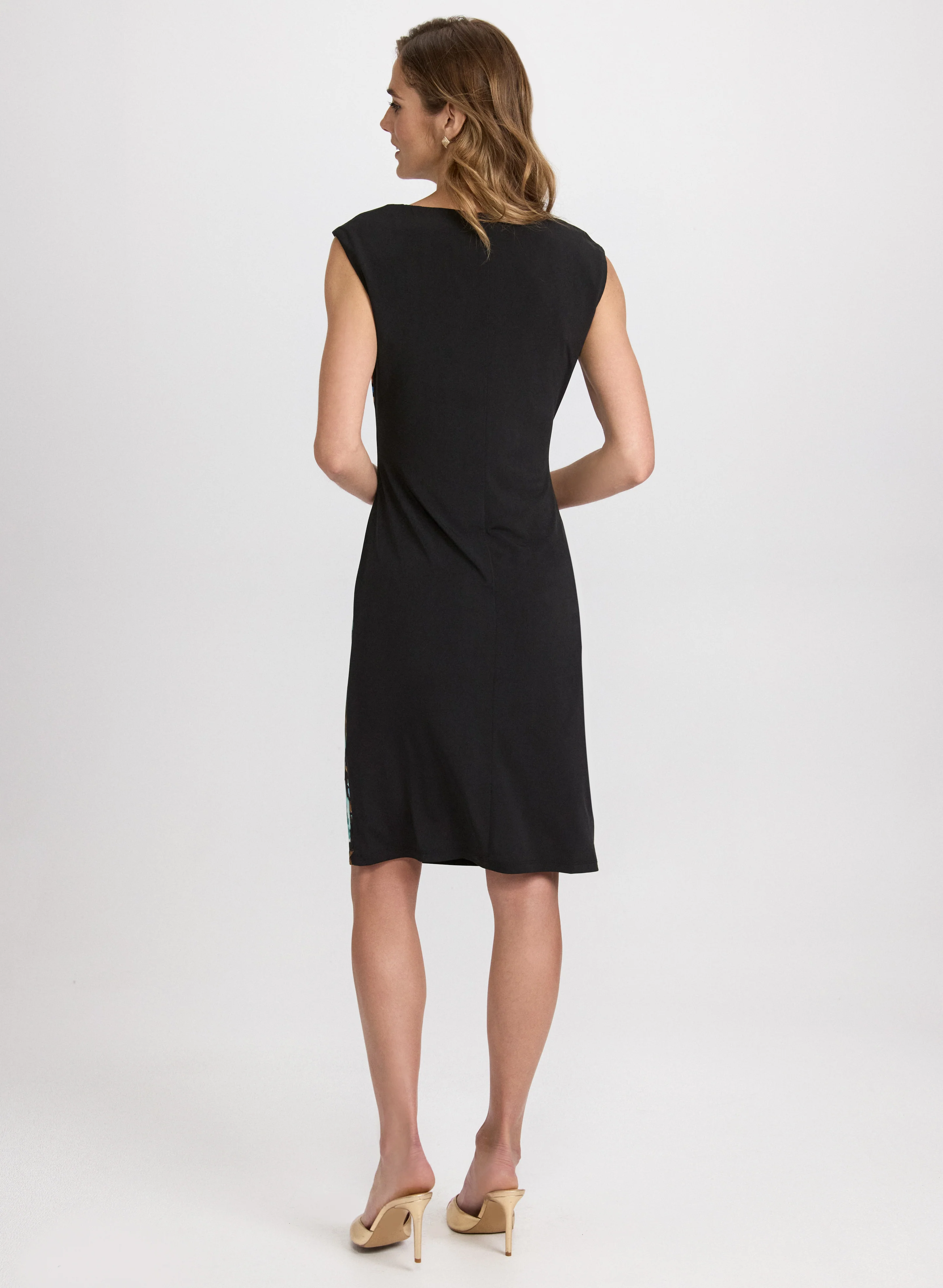 Floral Placement Print Dress - Image 3