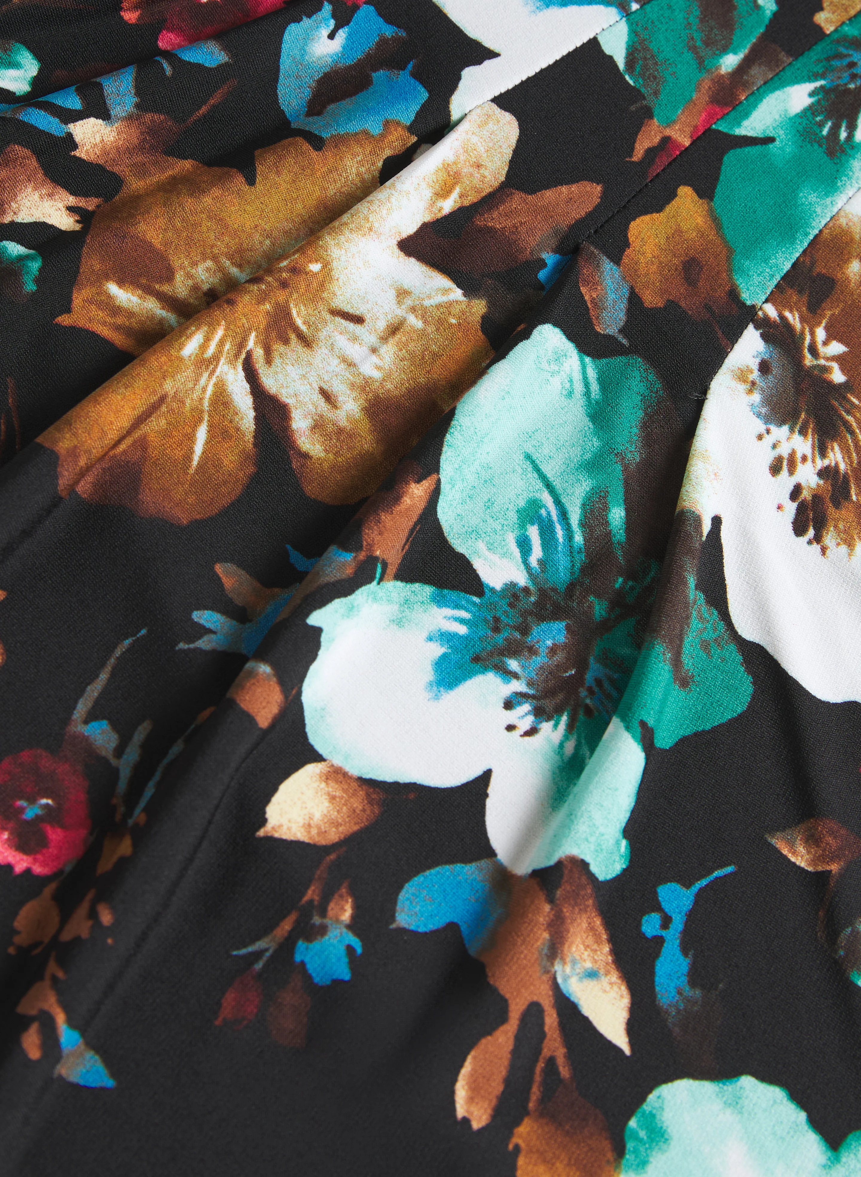 Floral Placement Print Dress - Image 7