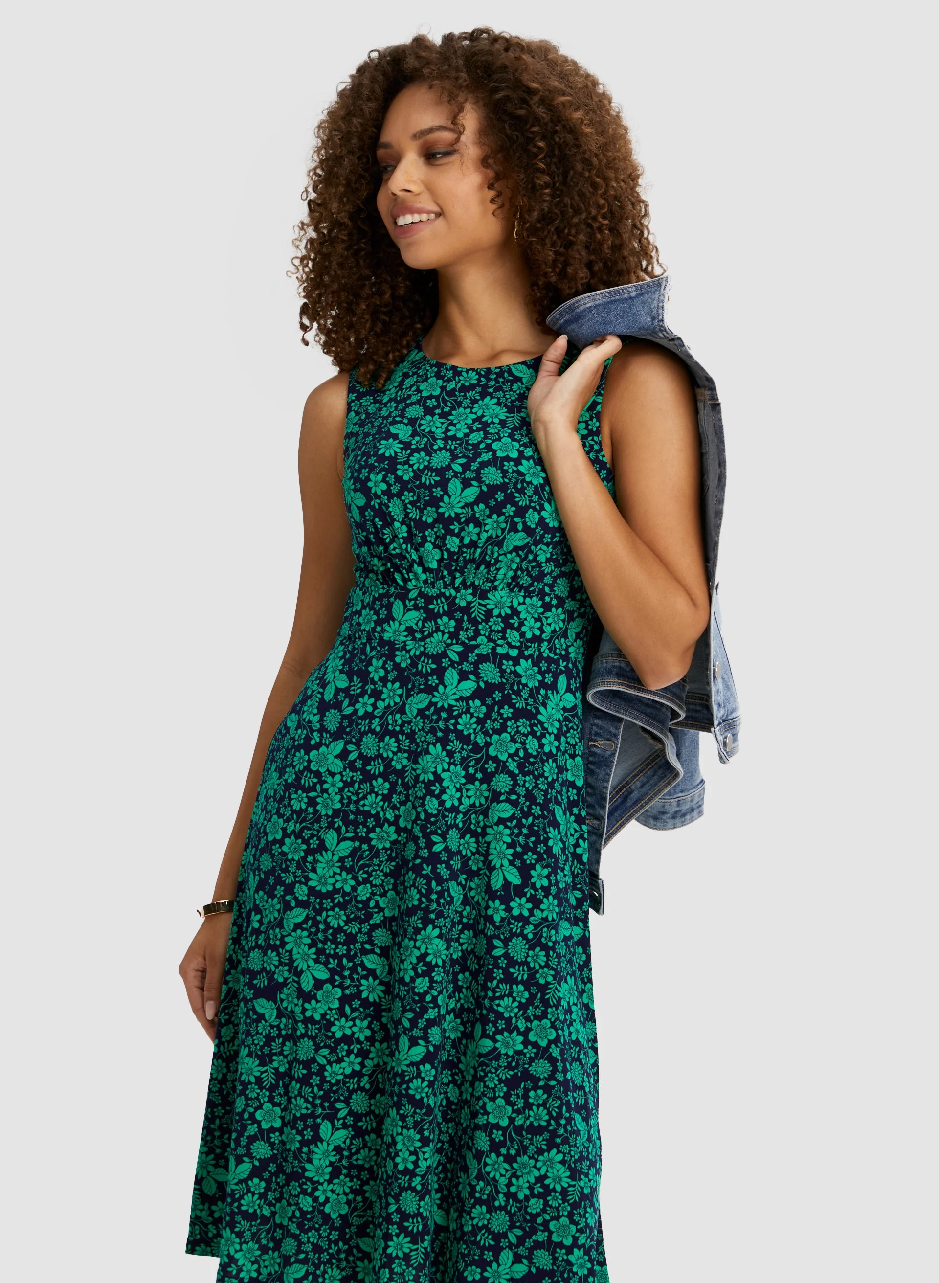 Floral Print Midi Dress - Image 5