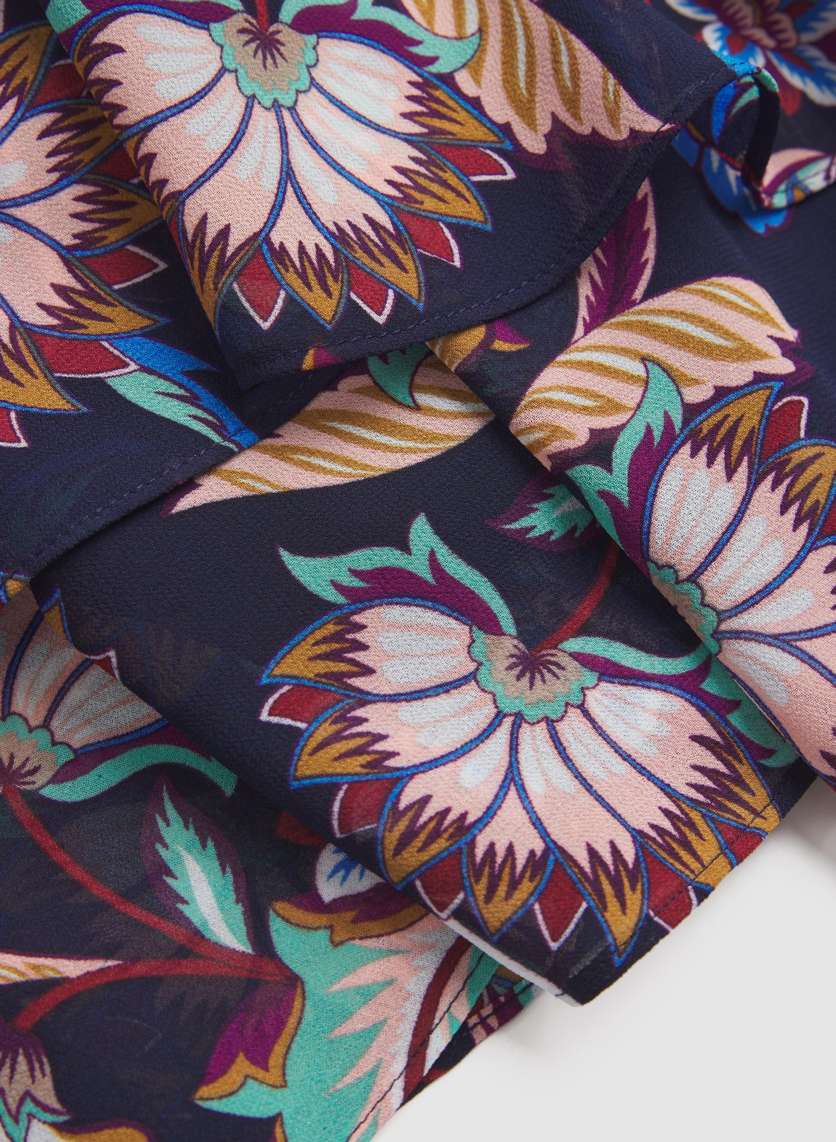 Floral Ruffle Chiffon Dress - Image 7
