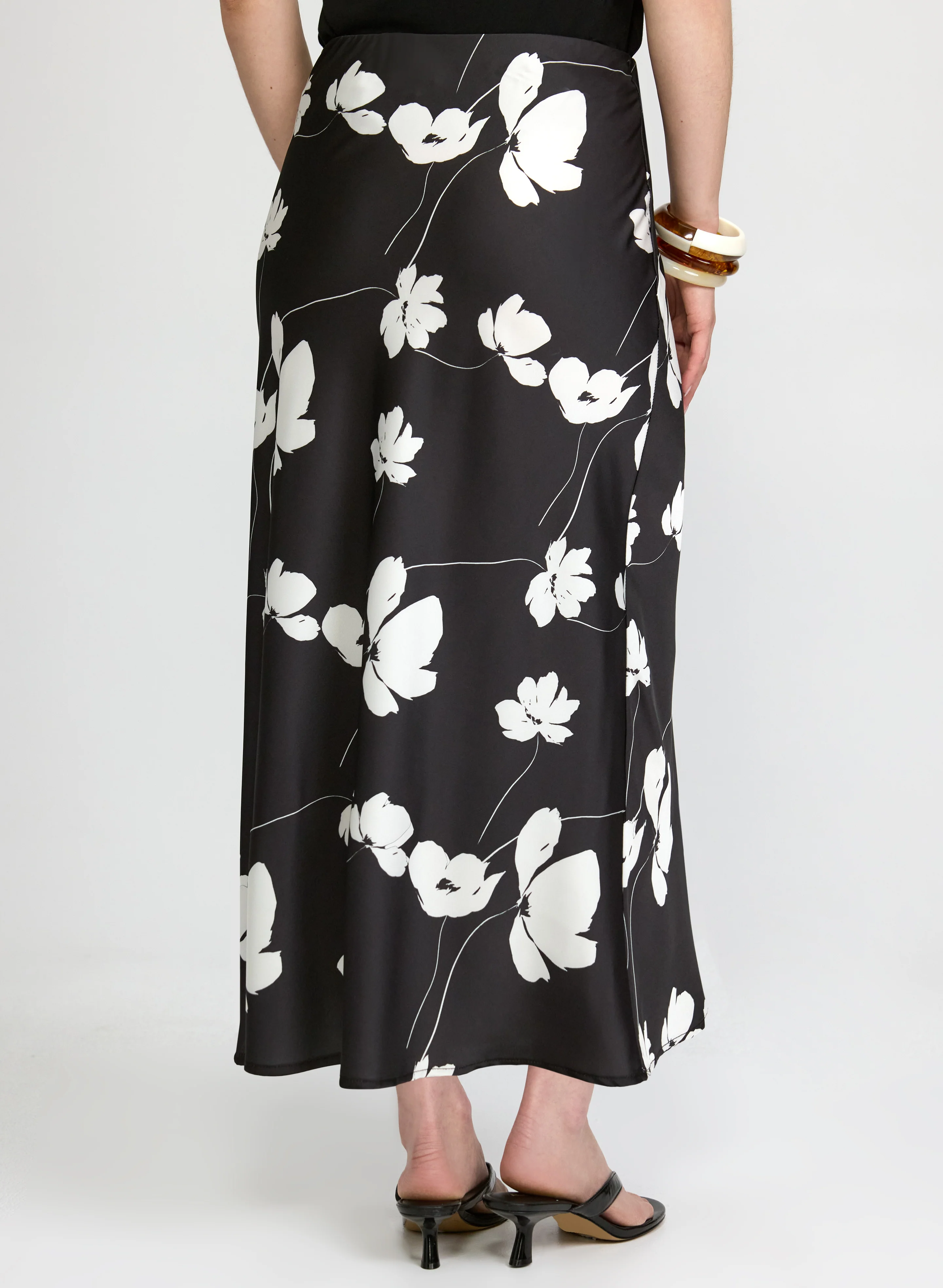Floral Satin Skirt - Image 2