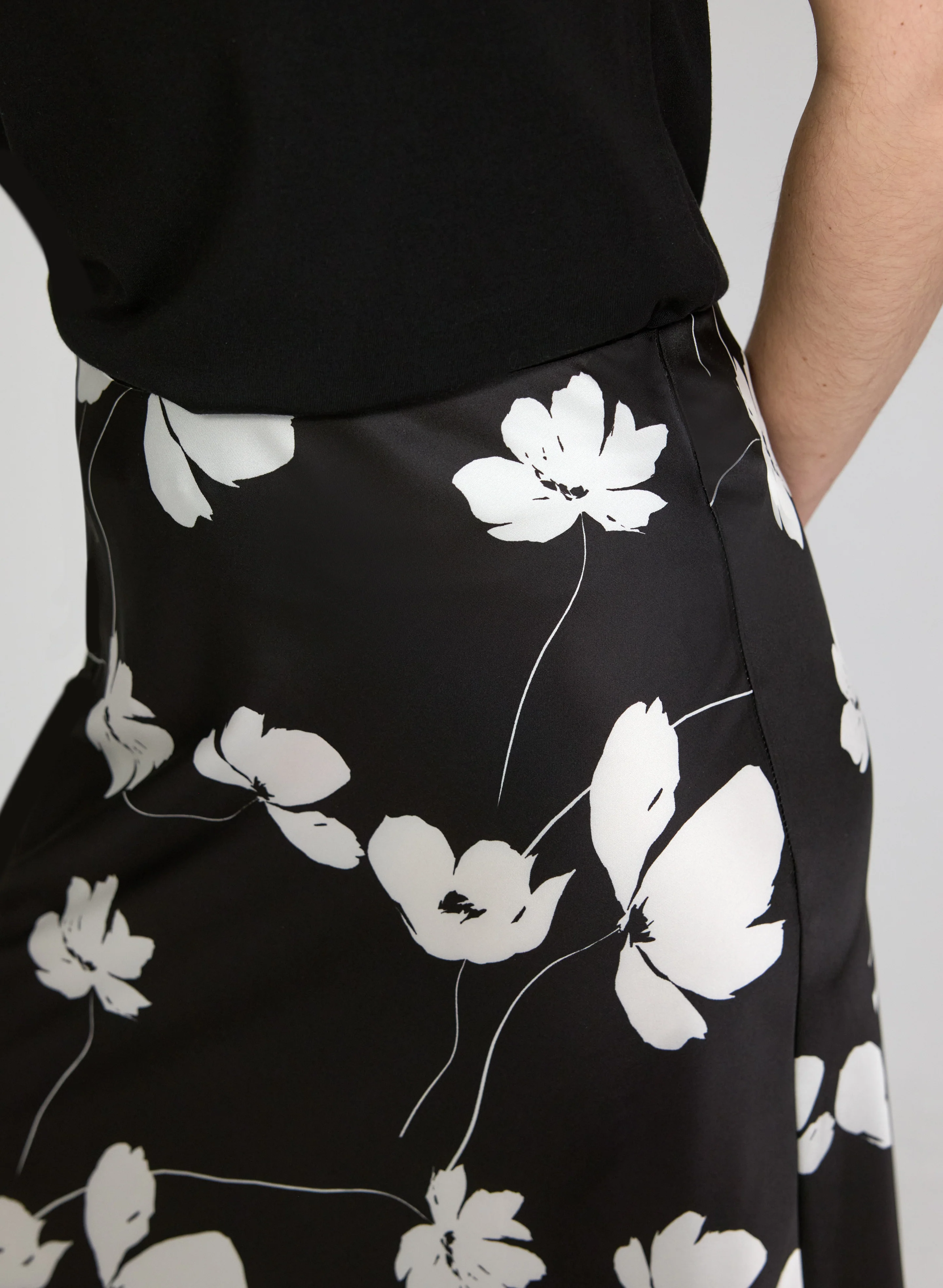 Floral Satin Skirt - Image 4