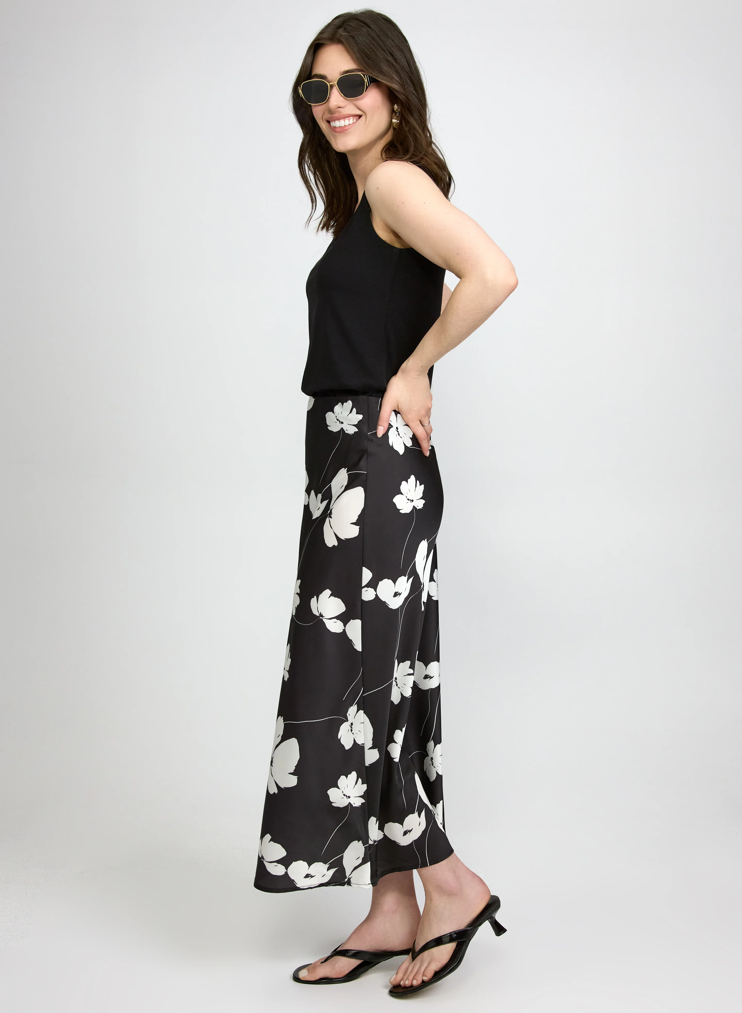 Floral Satin Skirt - Image 5
