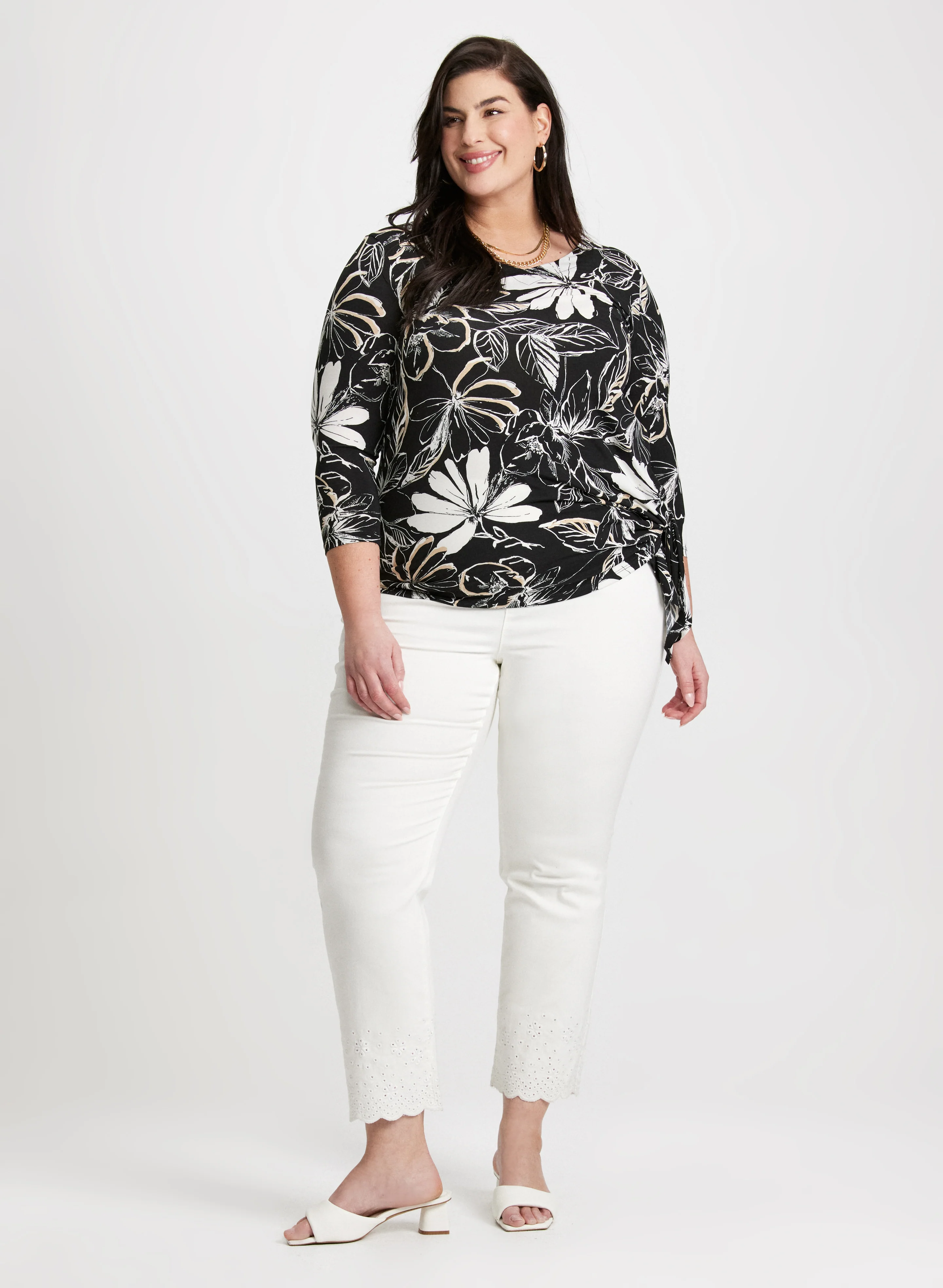 Floral Tie-Hem Top - Image 2
