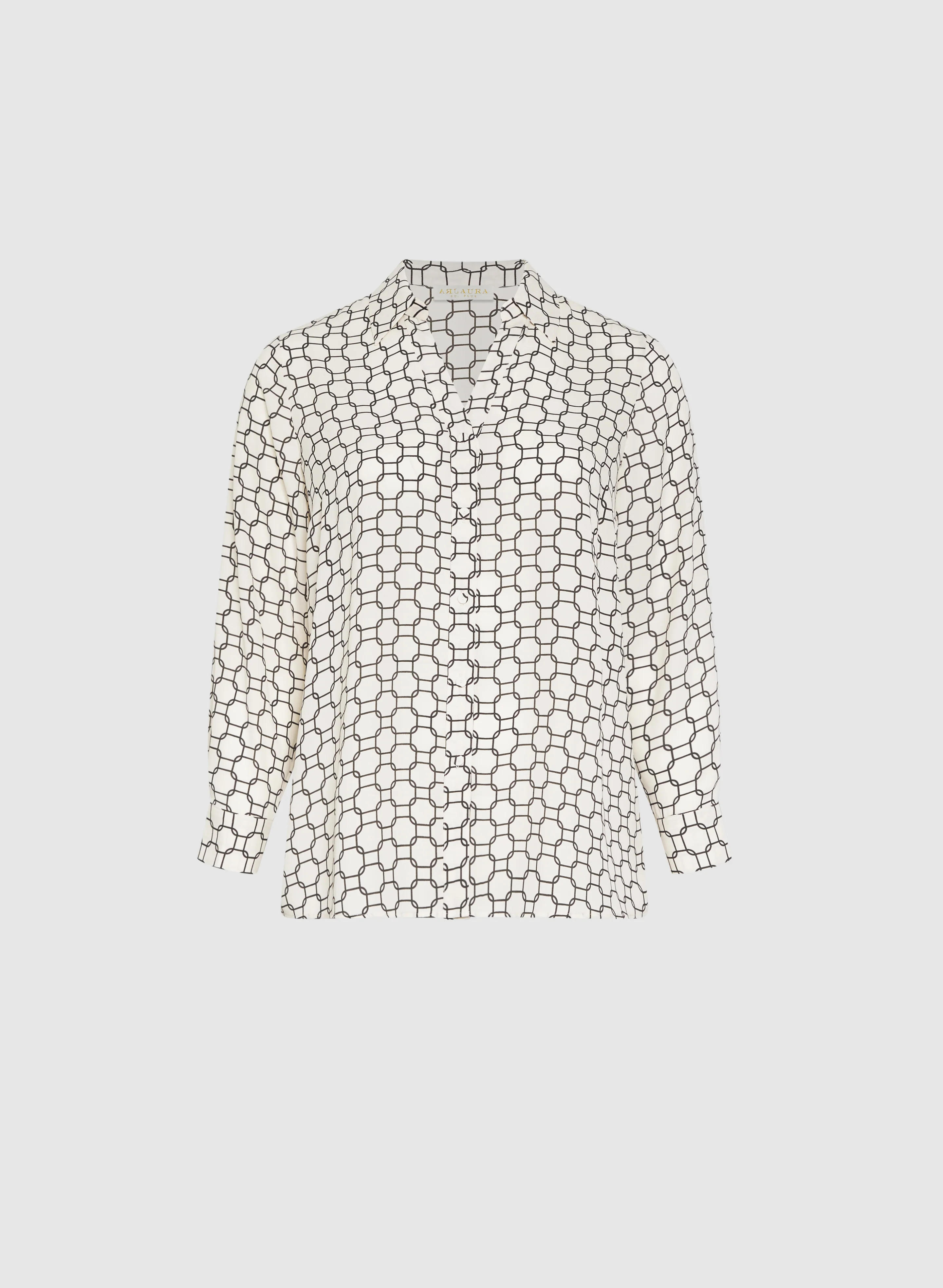 Geometric Button-Down Blouse - Image 6