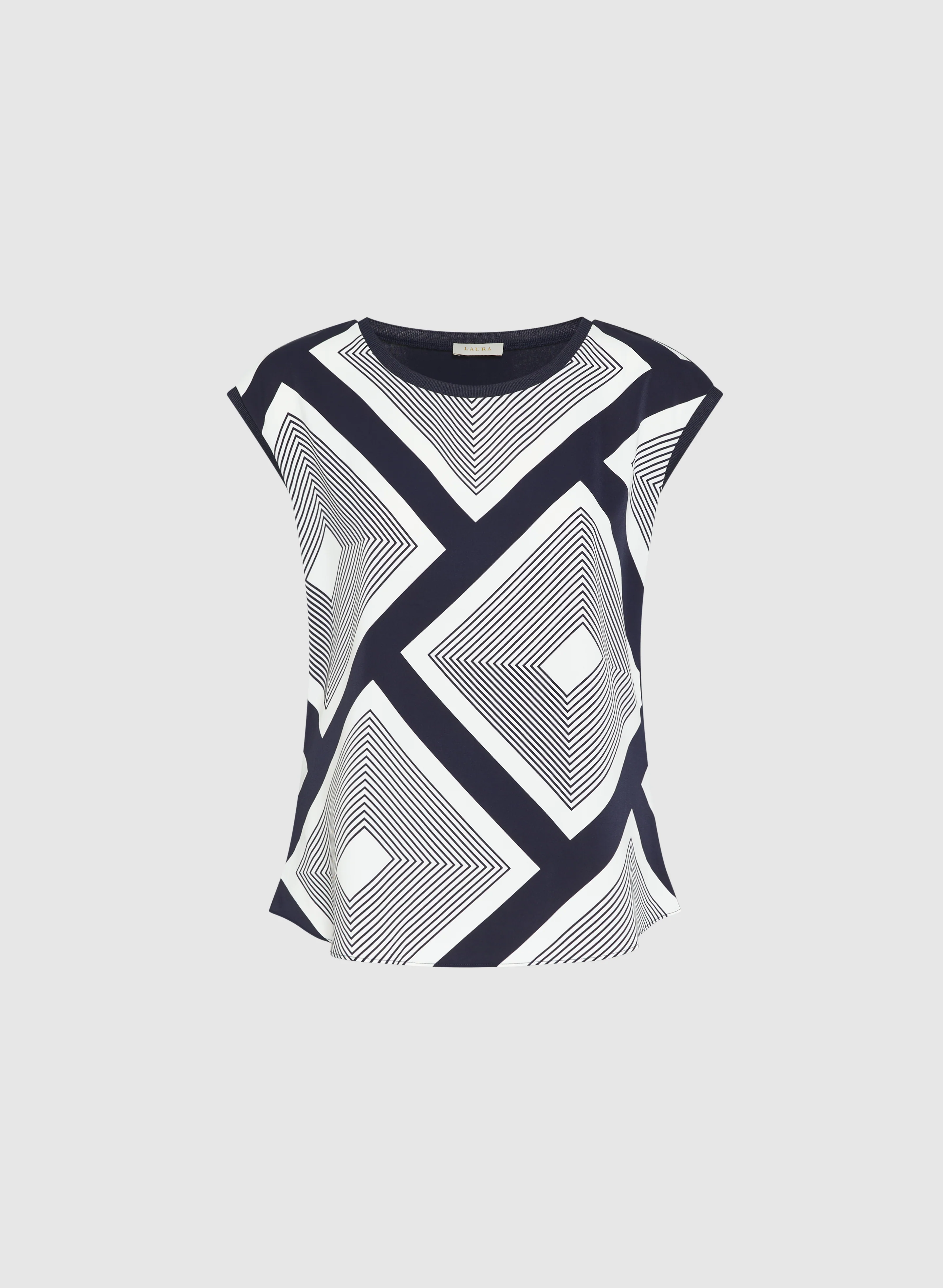 Geometric Cap Sleeve Top - Image 6