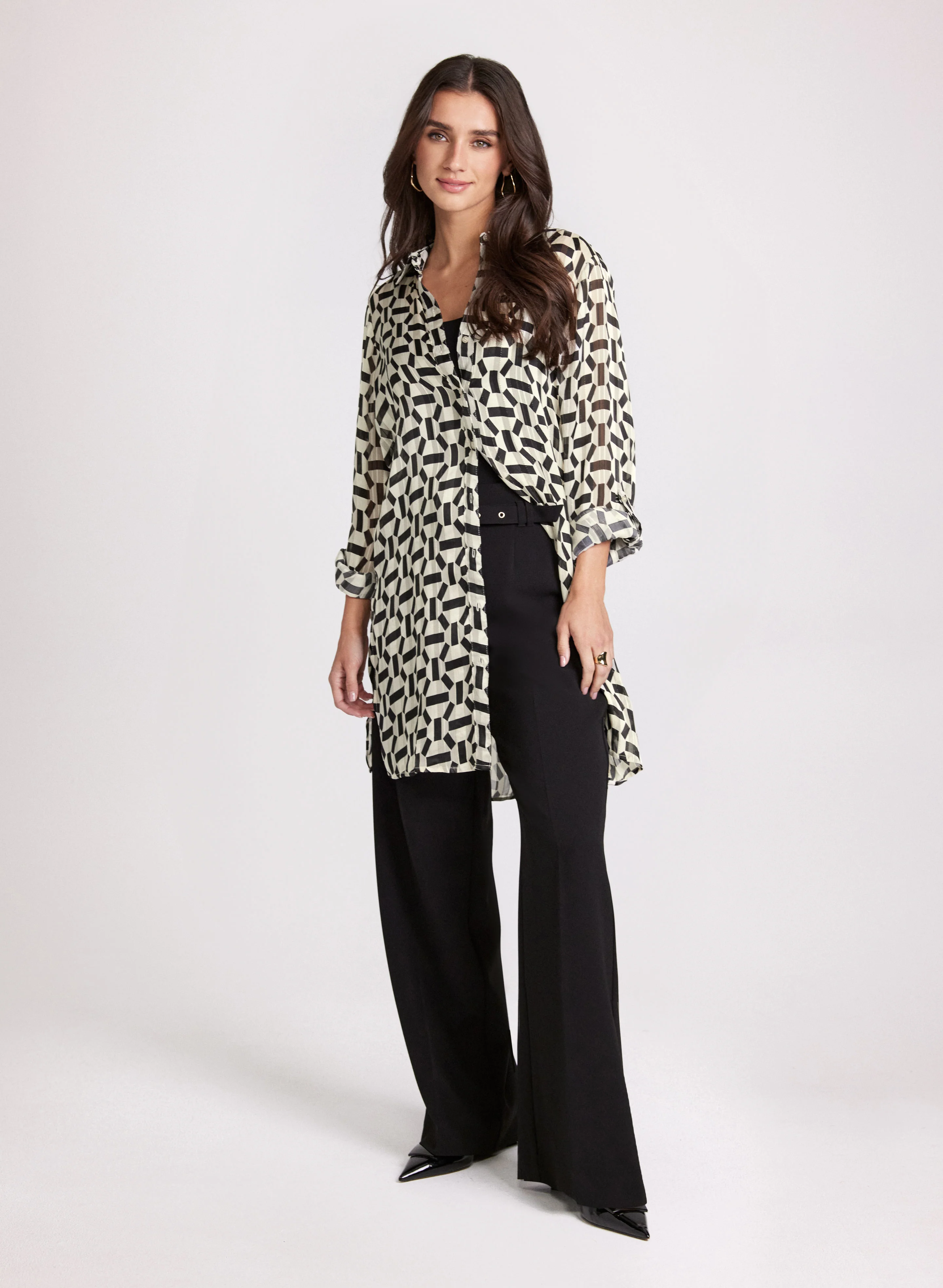 Geometric Print Blouse - Image 3