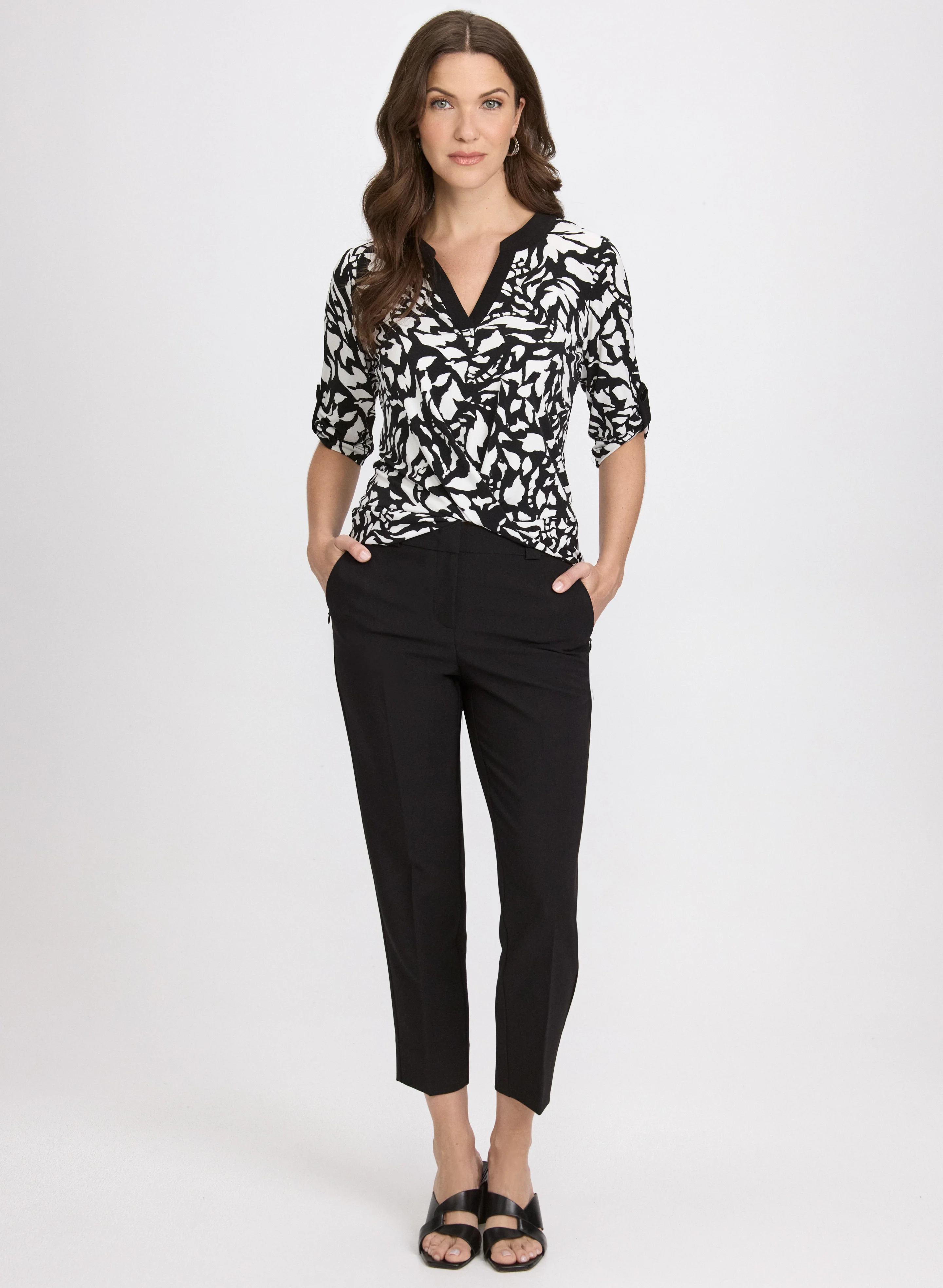 Geometric Print Top - Image 3