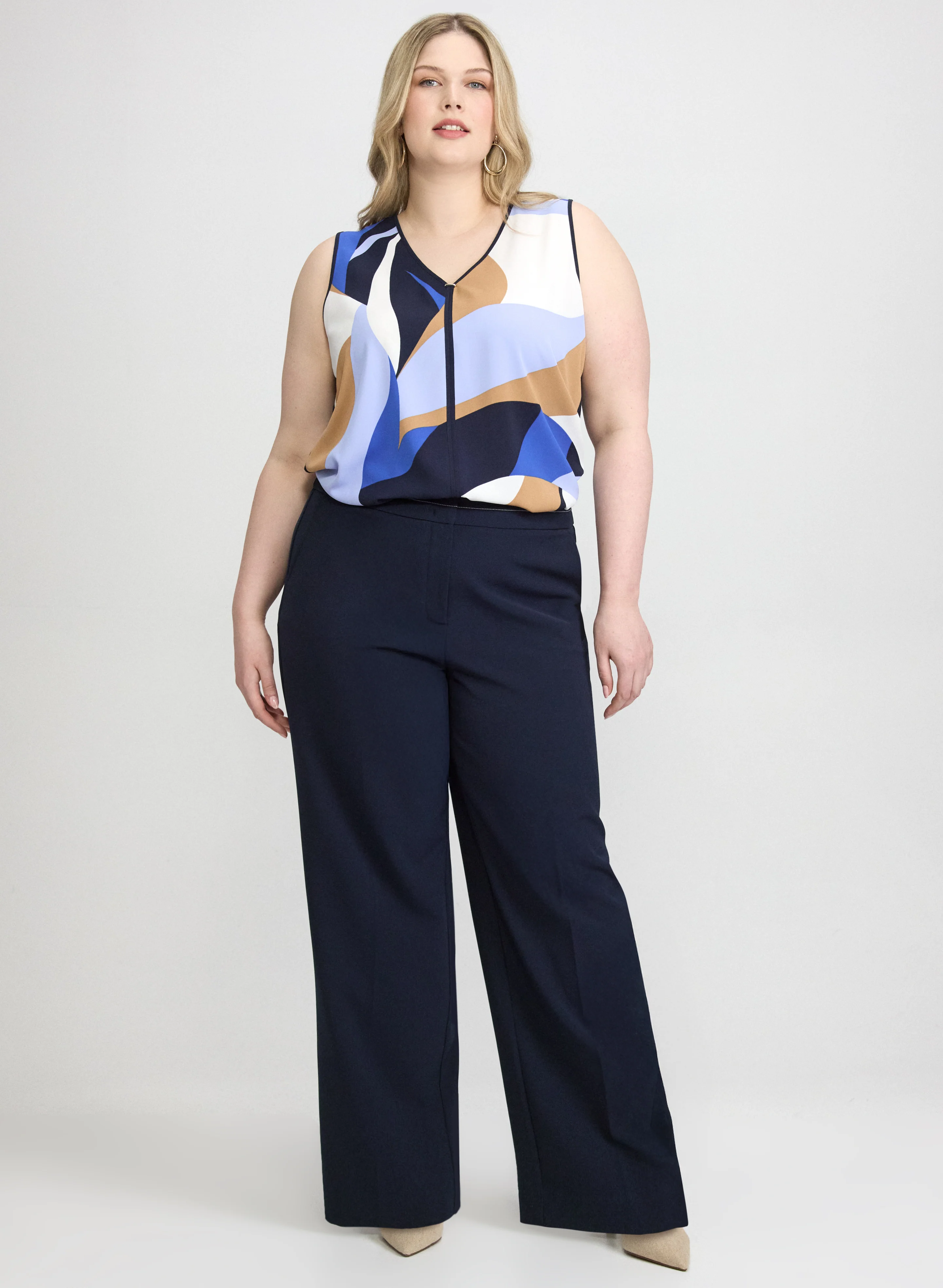 Geometric Print Top - Image 3