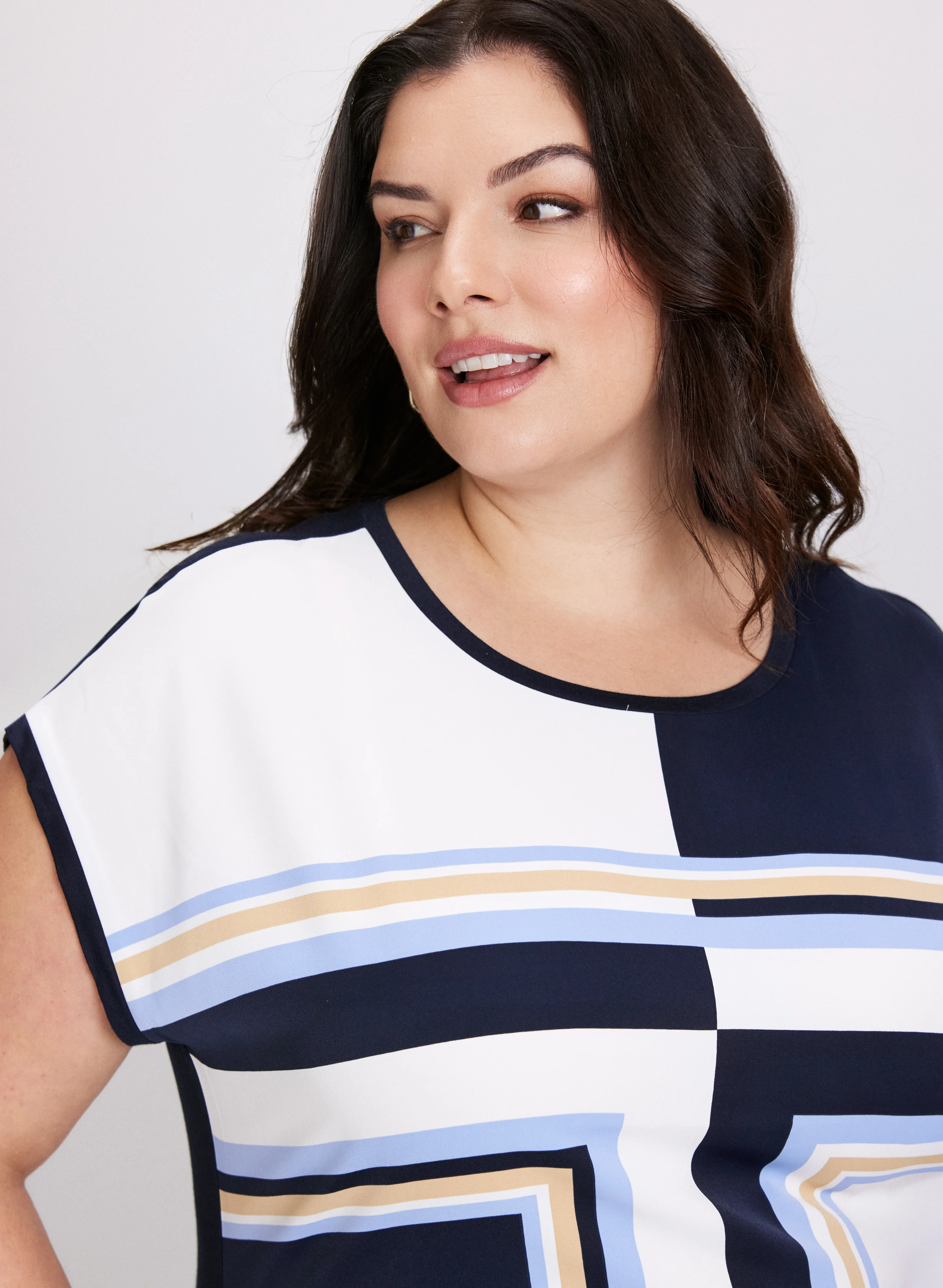 Geometric Print Top - Image 2