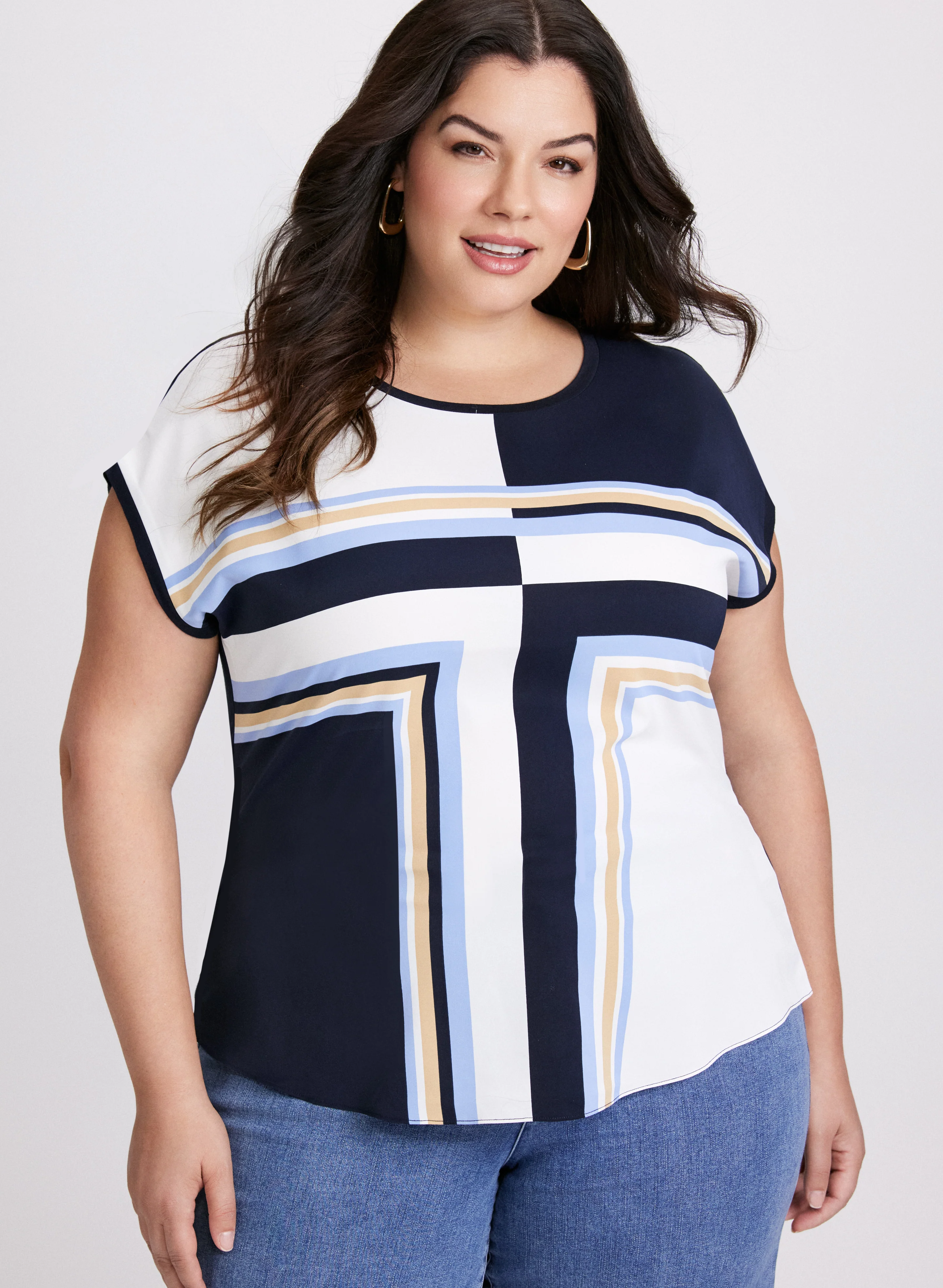 Geometric Print Top - Image 5