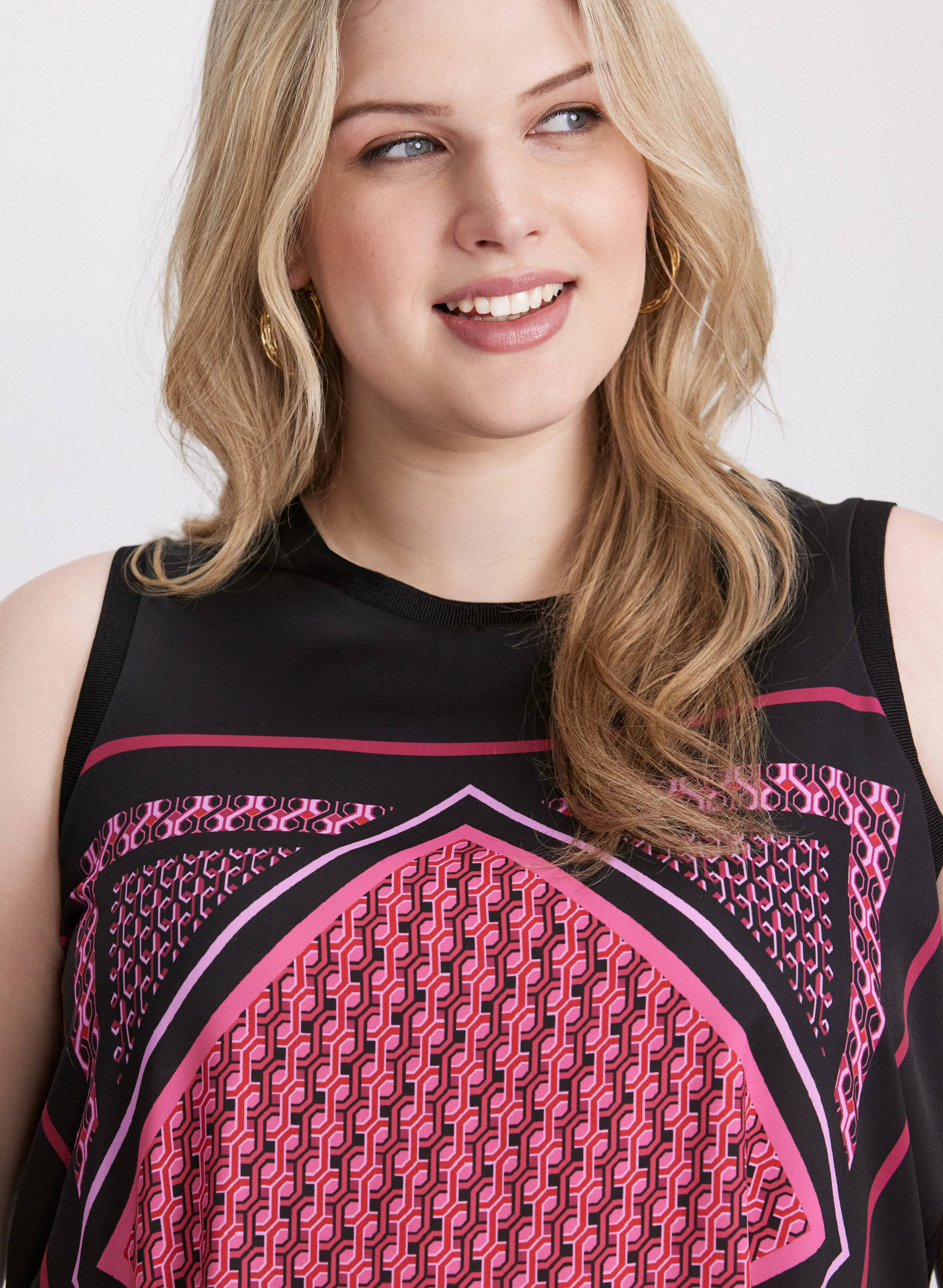 Geometric Print Top - Image 2
