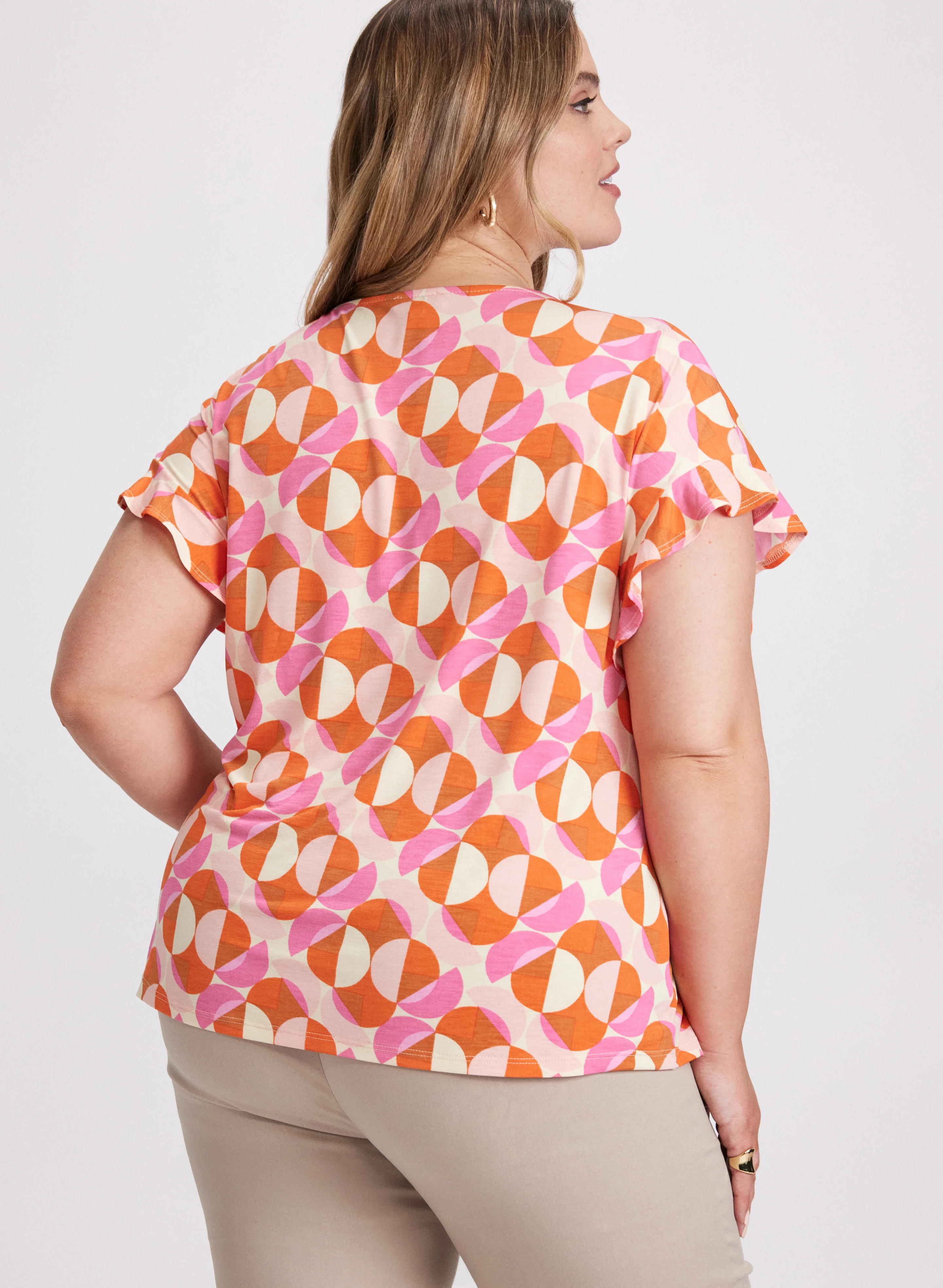 Geometric Print Top - Image 4