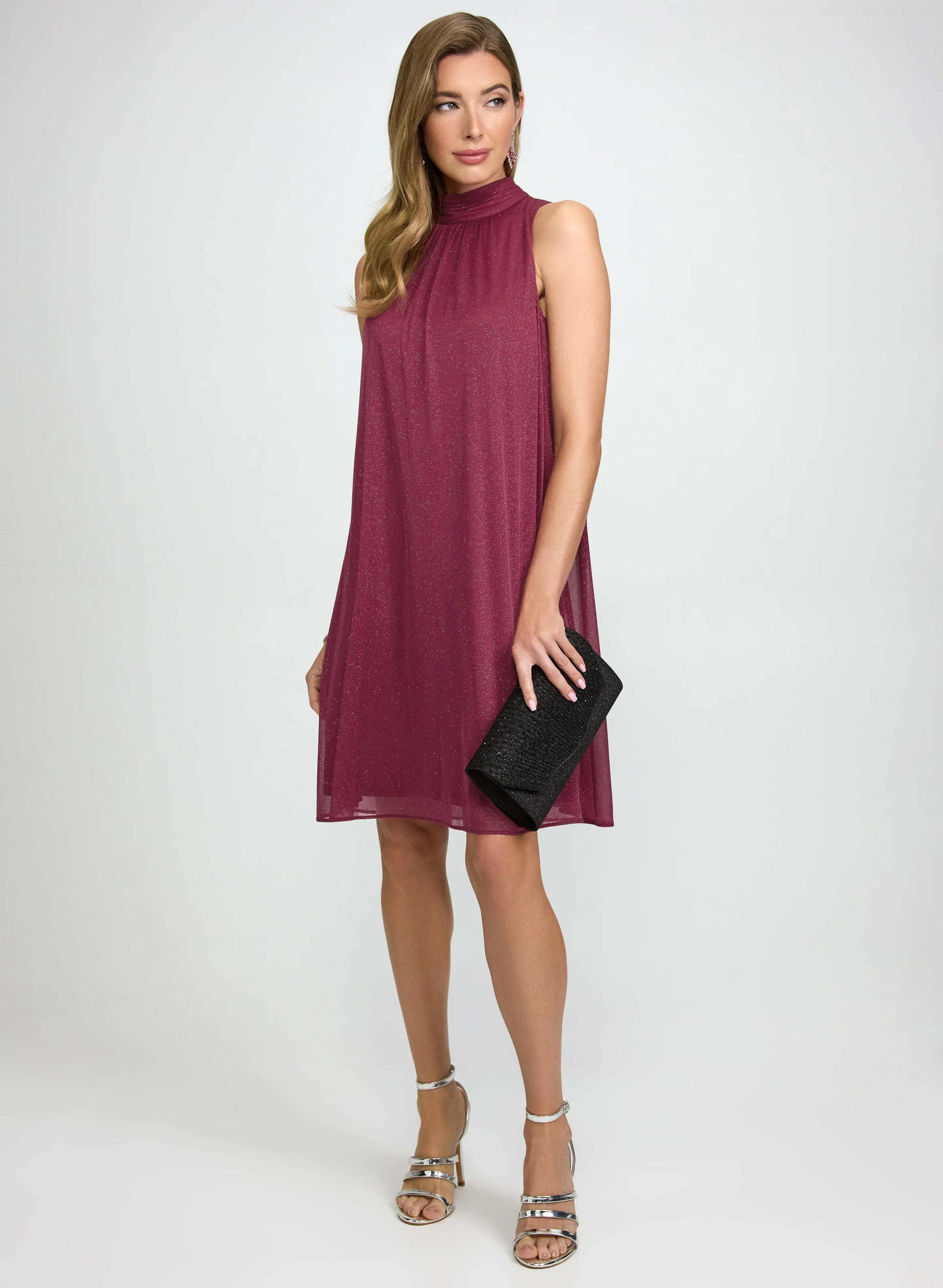 Glitter Halter Neck Dress