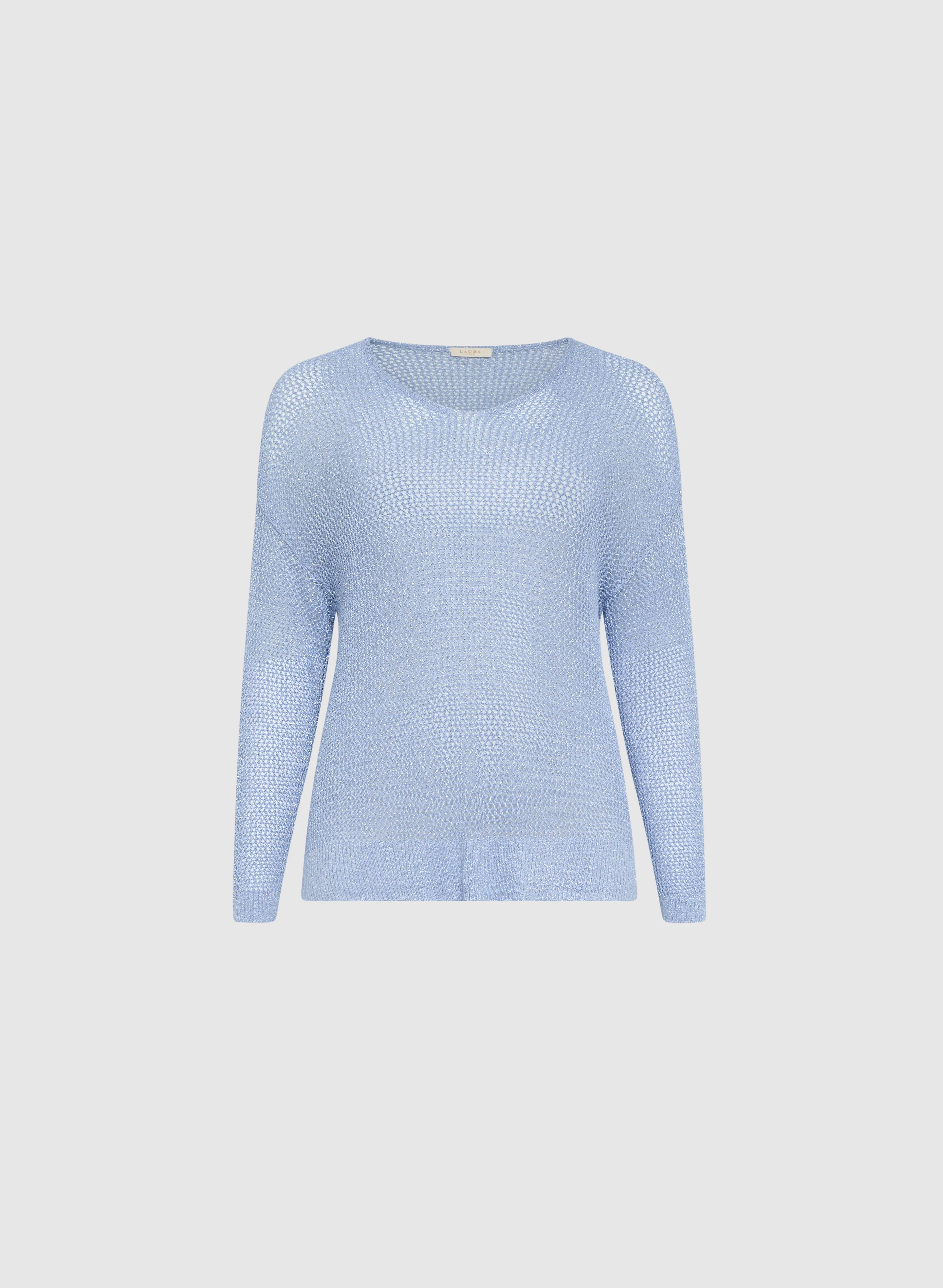 Glitter Knit Open Weave Sweater - Image 6