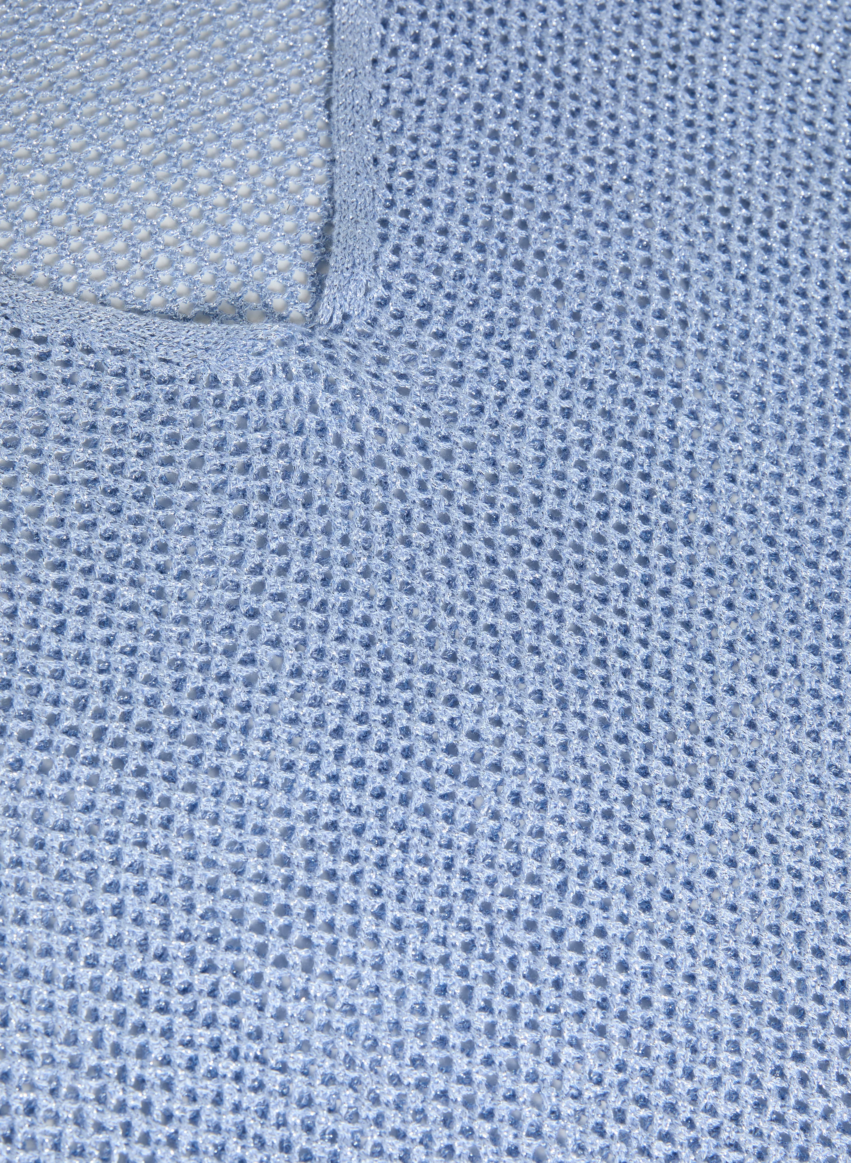 Glitter Knit Open Weave Sweater - Image 7