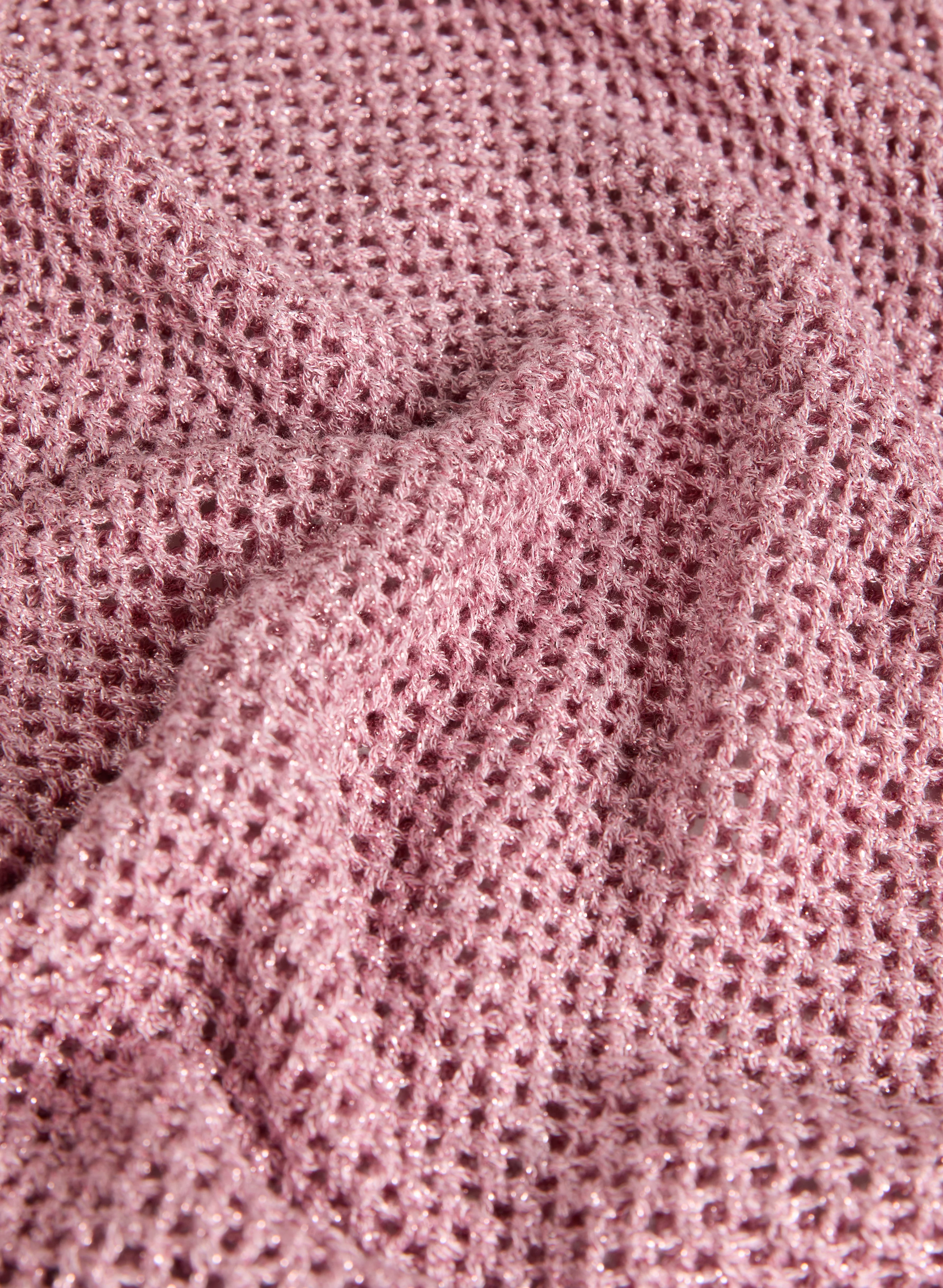 Glitter Knit Open Weave Sweater - Image 7