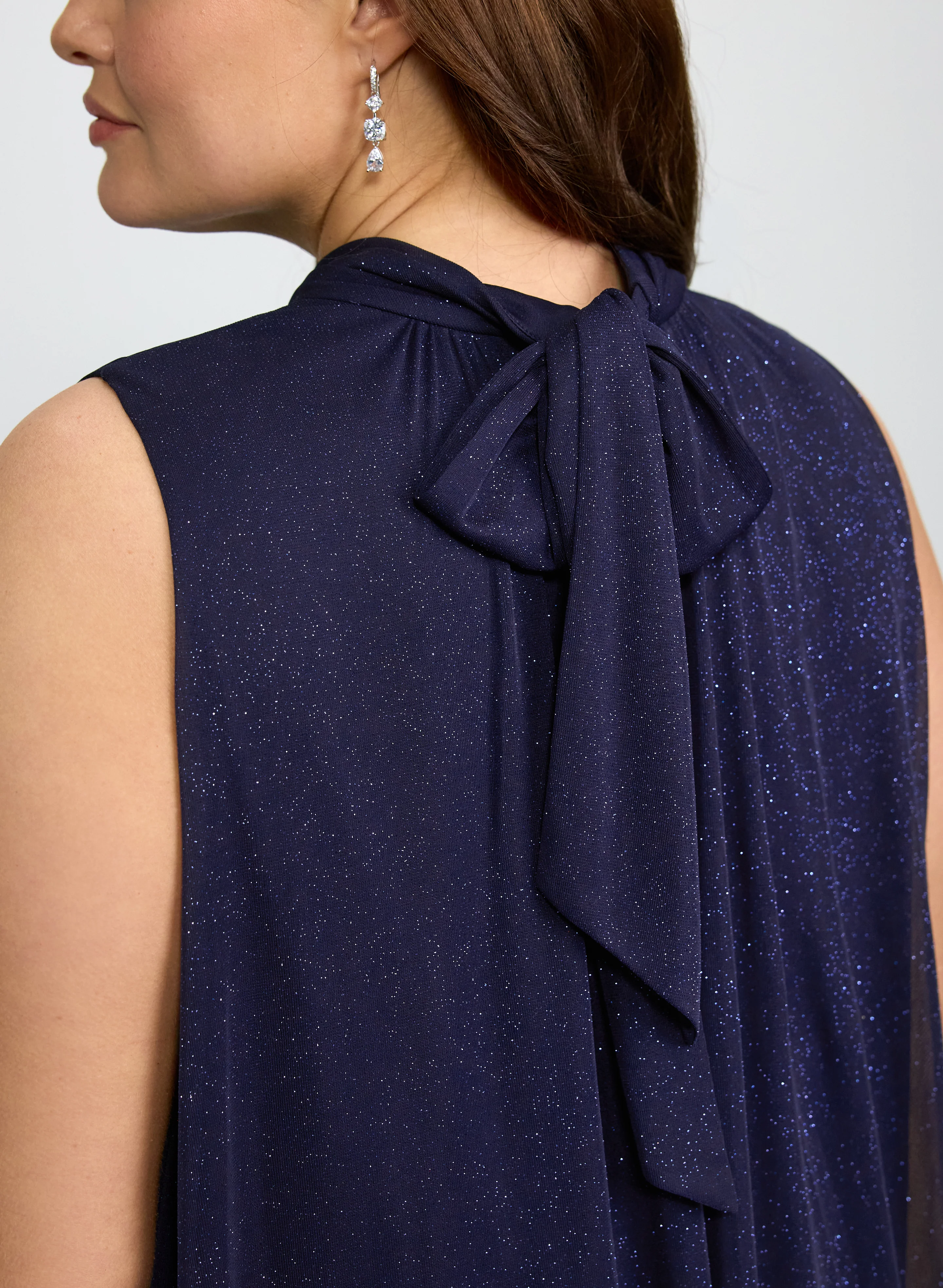 Glitter Mesh A-Line Dress - Image 3