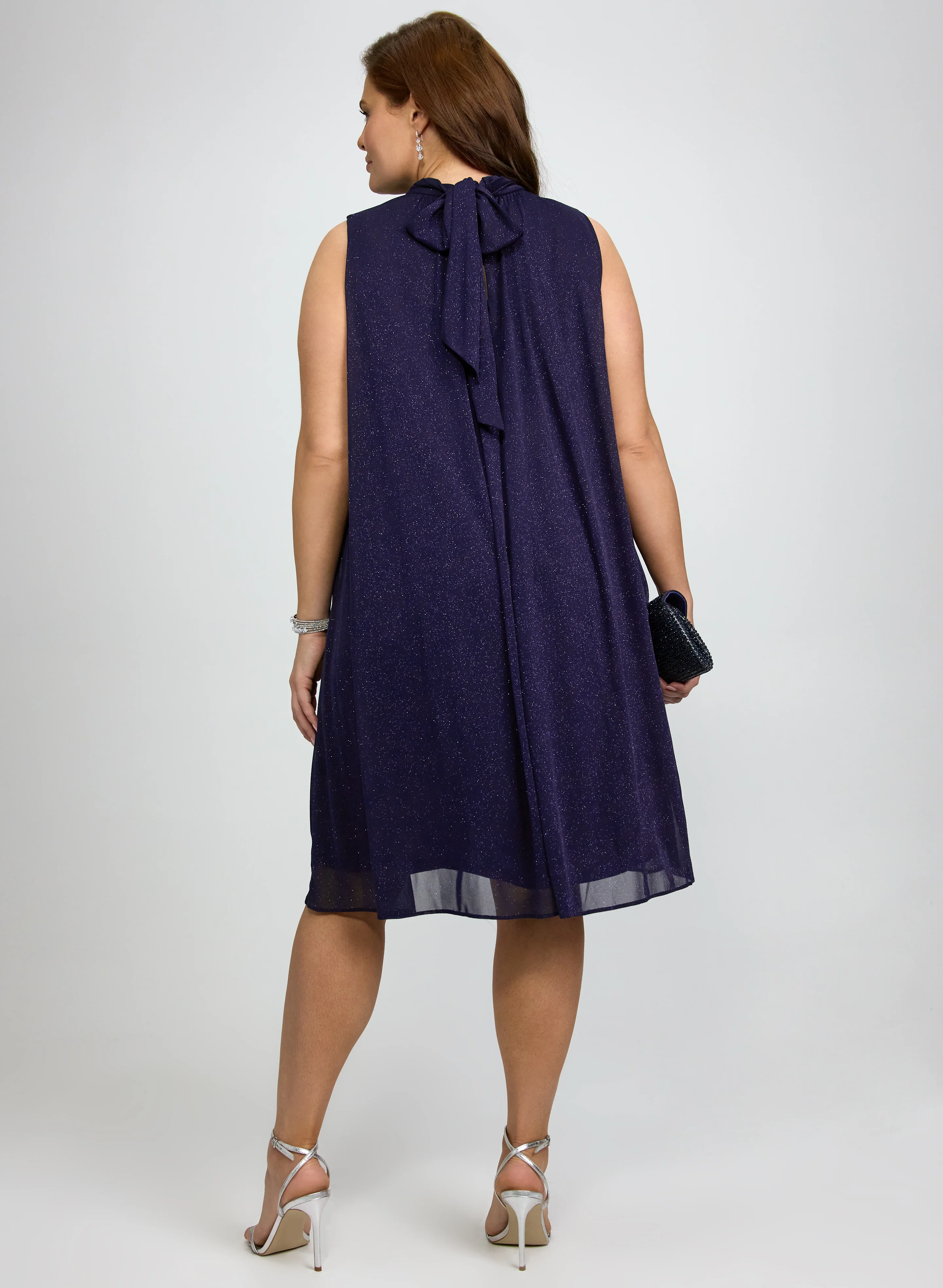 Glitter Mesh A-Line Dress - Image 4