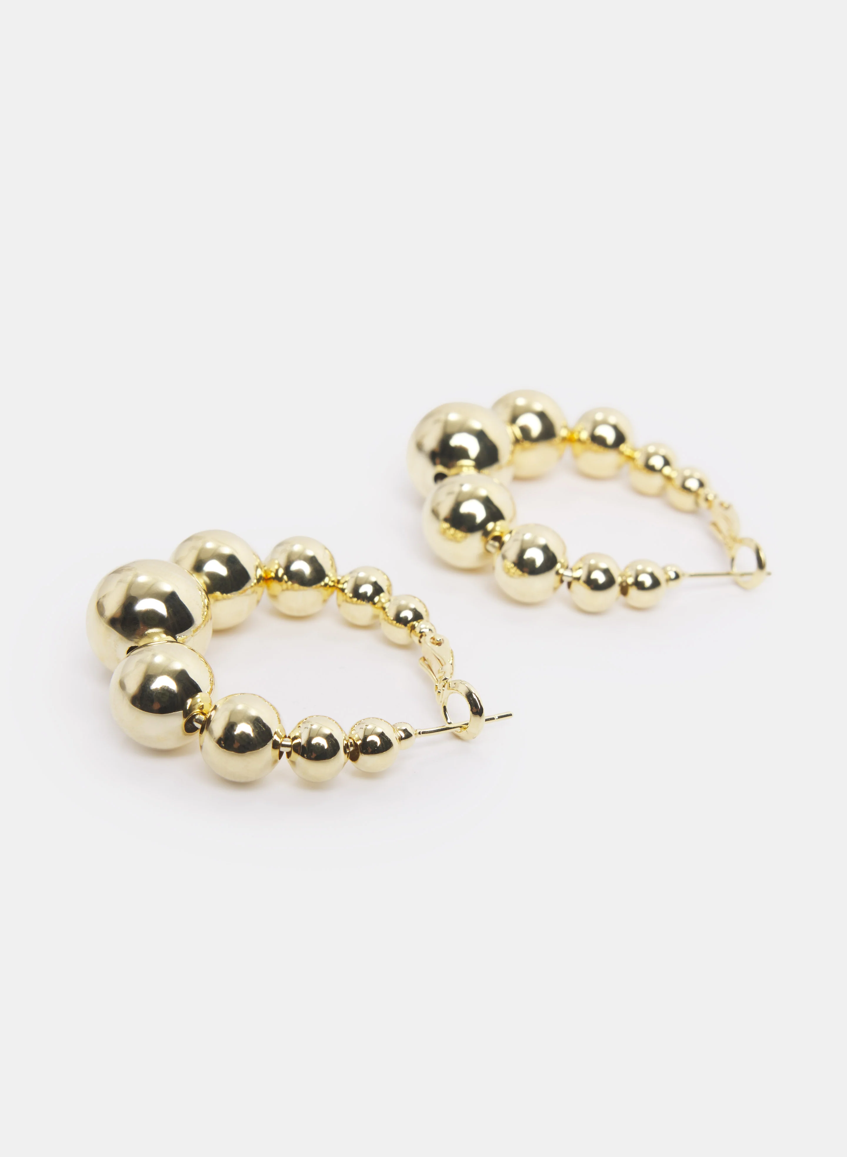 Gradient Ball Hoop Earrings - Image 2