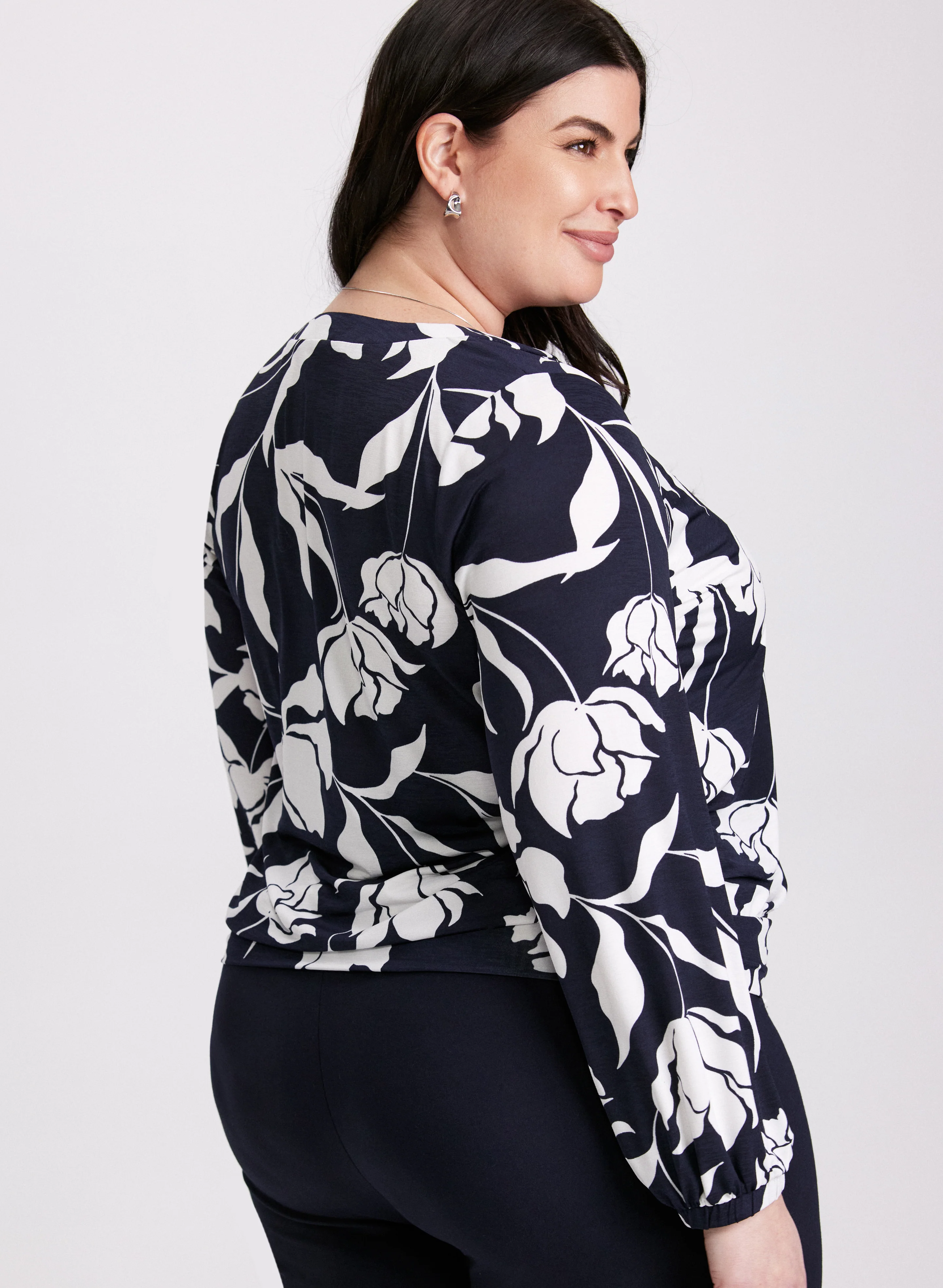 Graphic Floral Print Top - Image 5