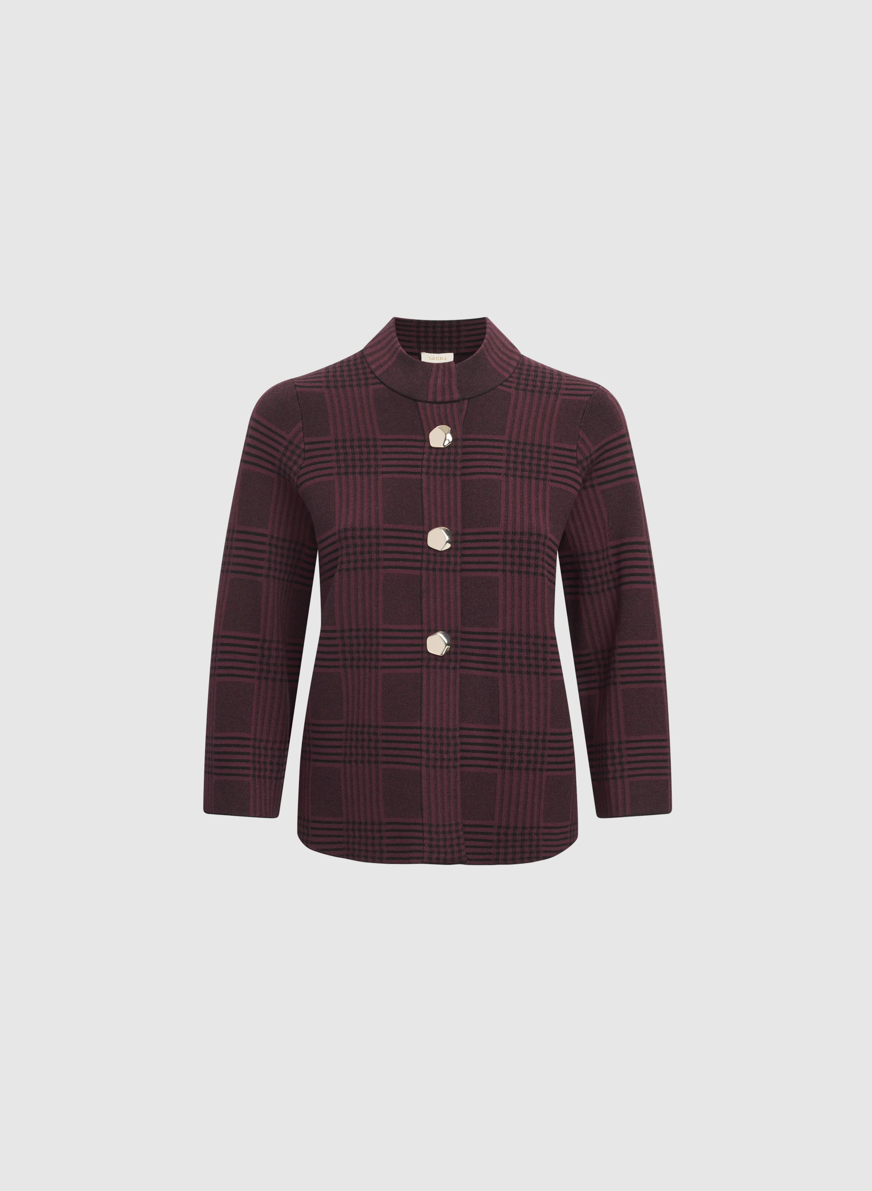 Houndstooth Button Cardigan - Image 6