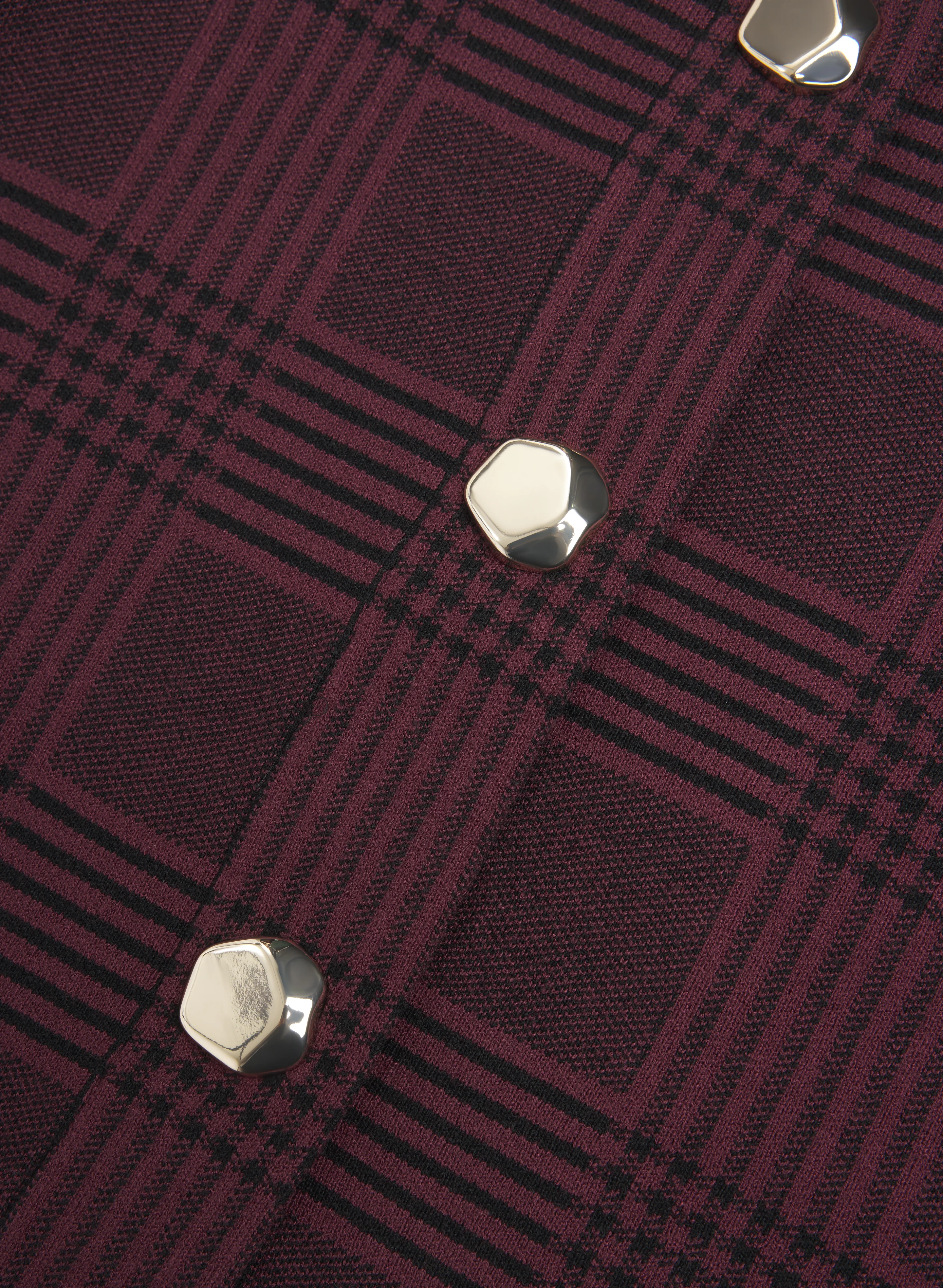 Houndstooth Button Cardigan - Image 7
