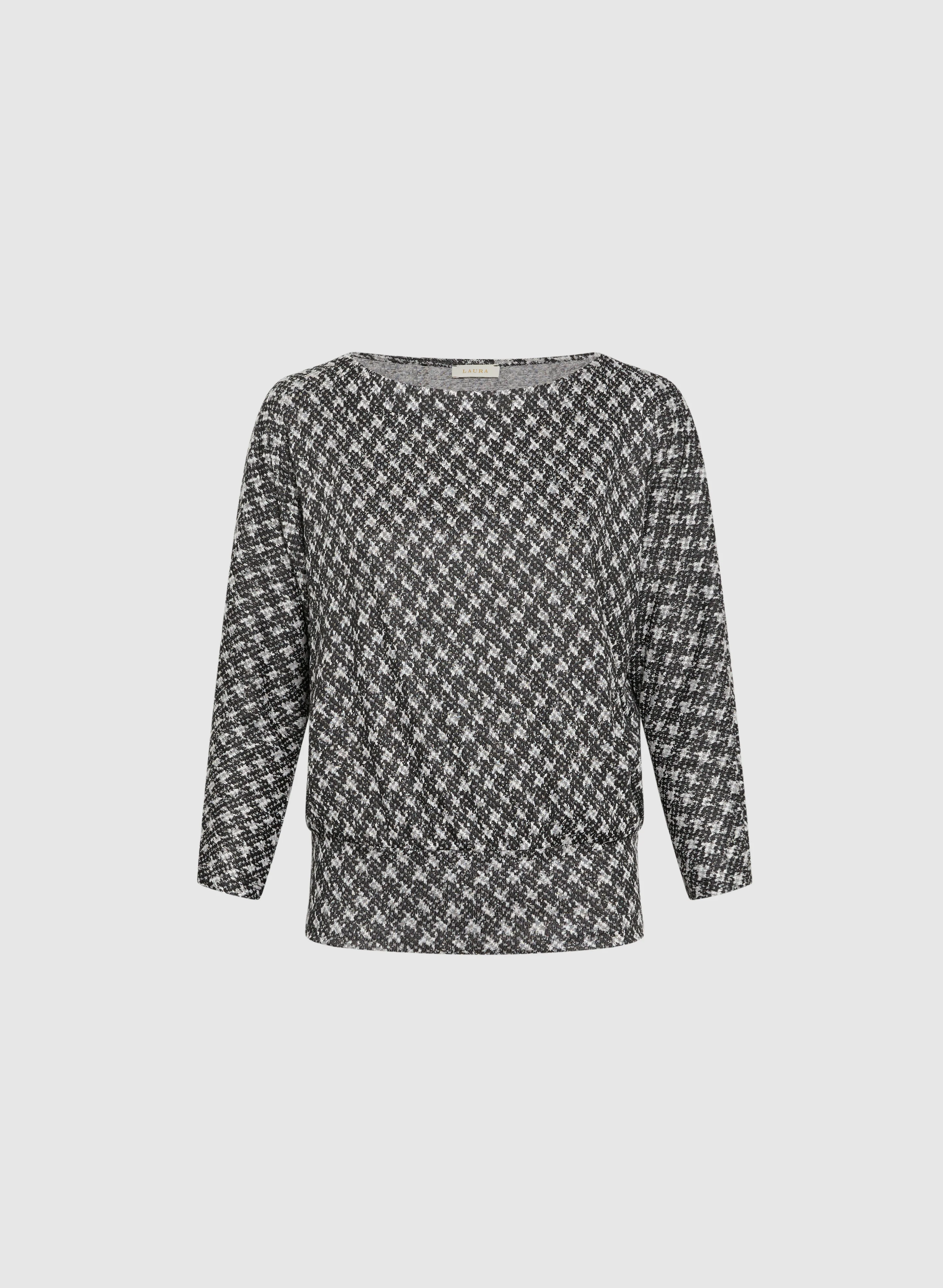 Houndstooth Jacquard Knit Top - Image 6