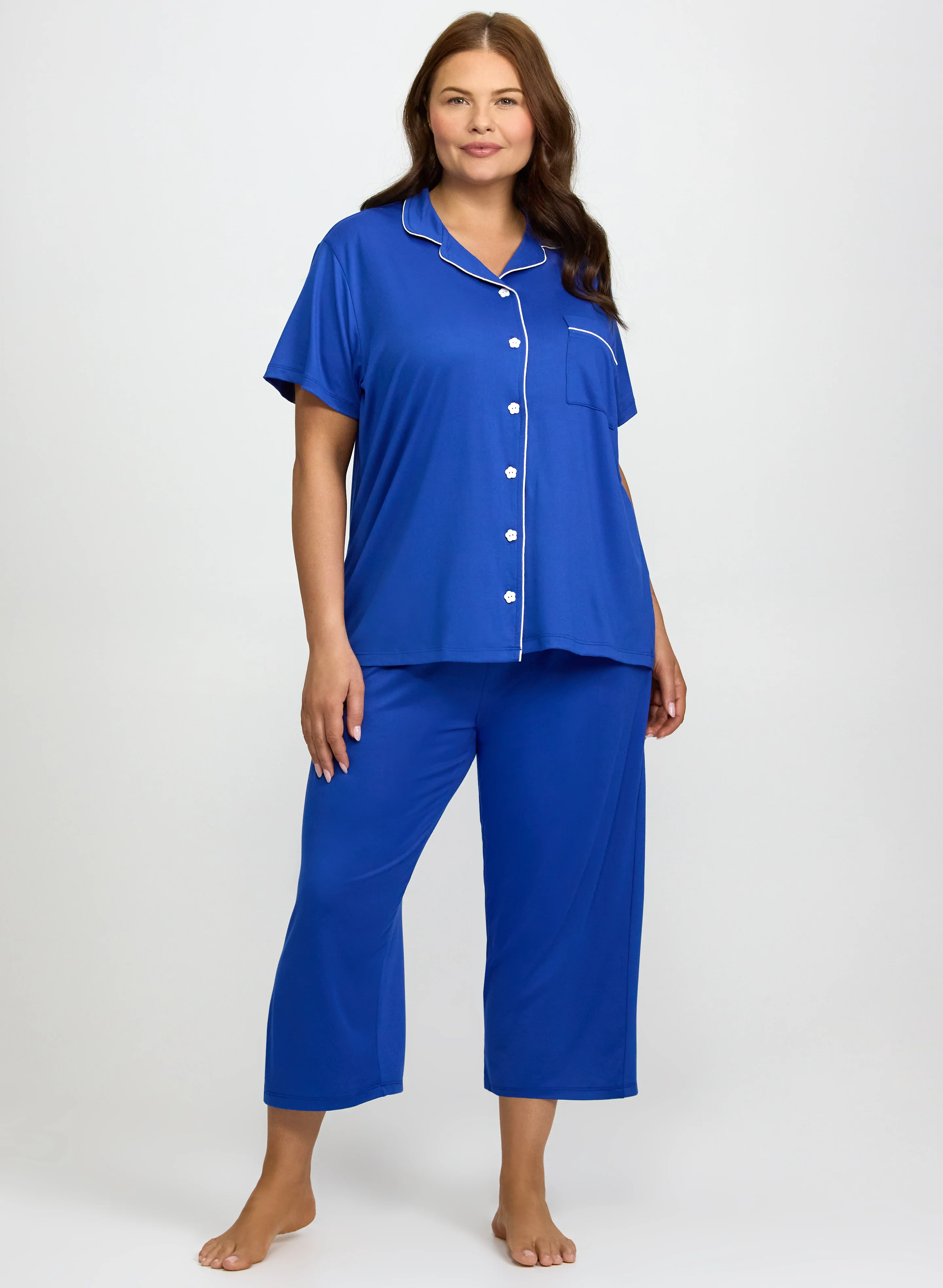 Jersey Top & Capri Pyjama Set