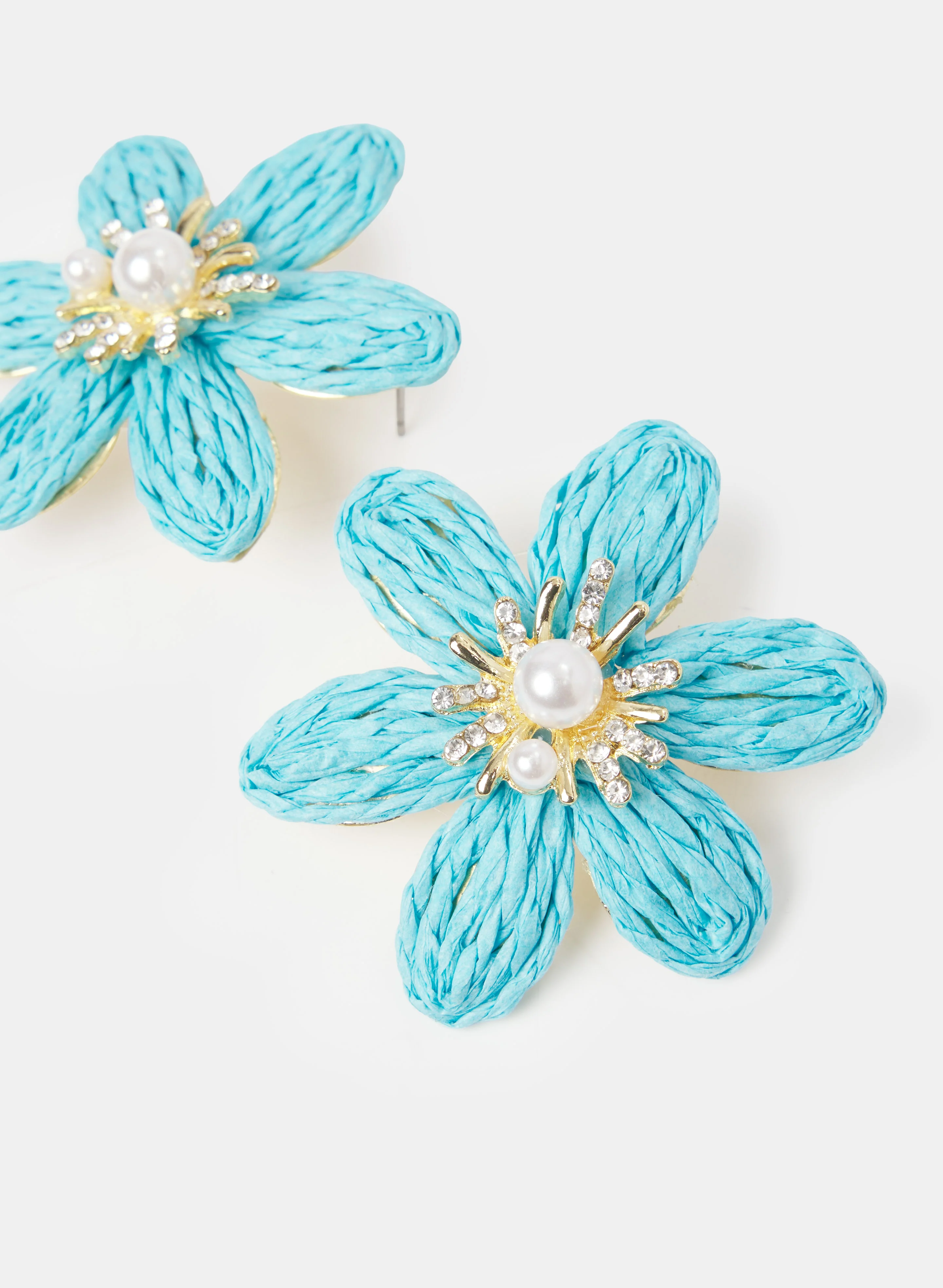 Raffia Floral Earrings - Image 2