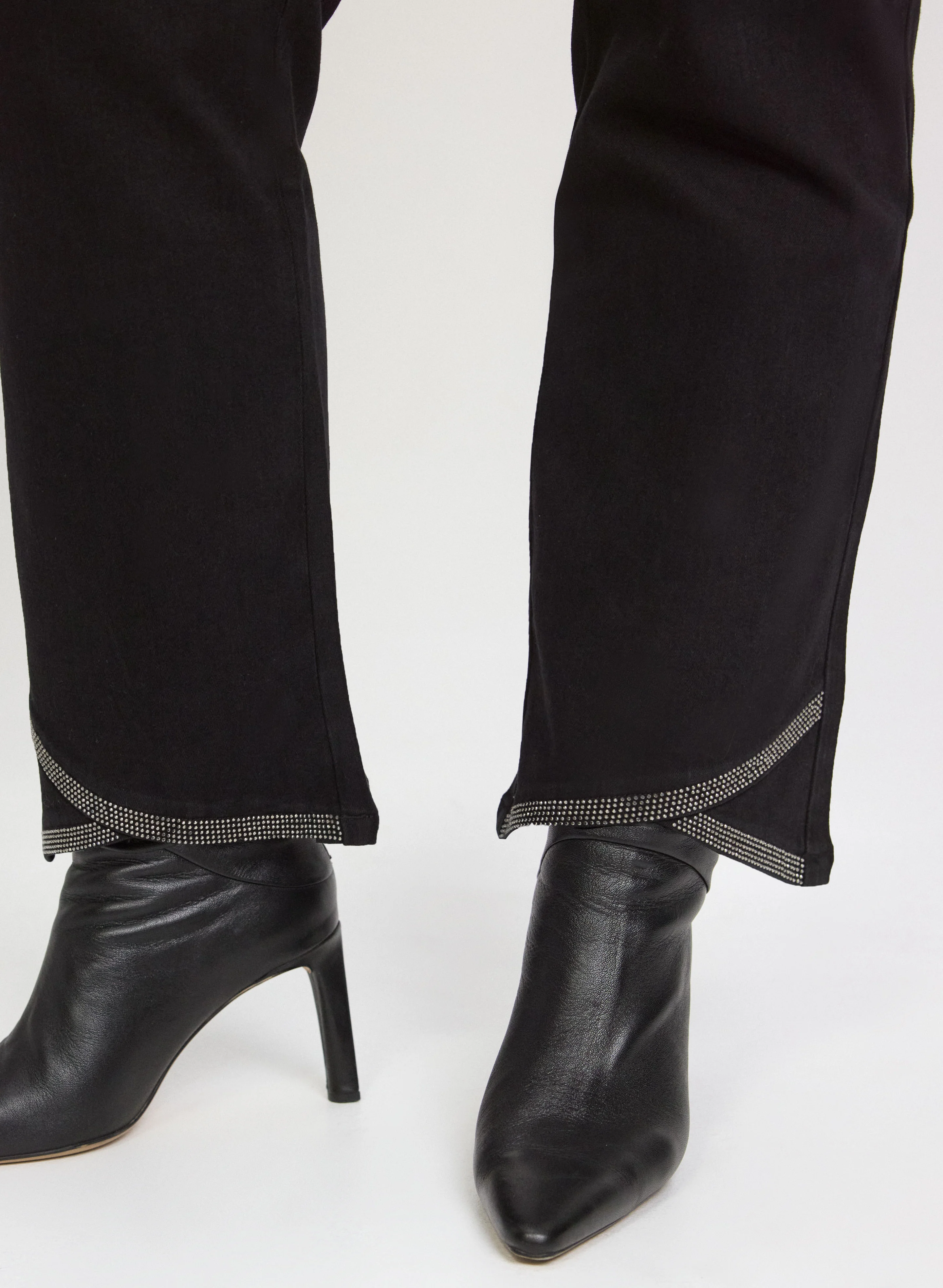 Joseph Ribkoff - Embellished Hem Flare-Leg Jeans - Image 2