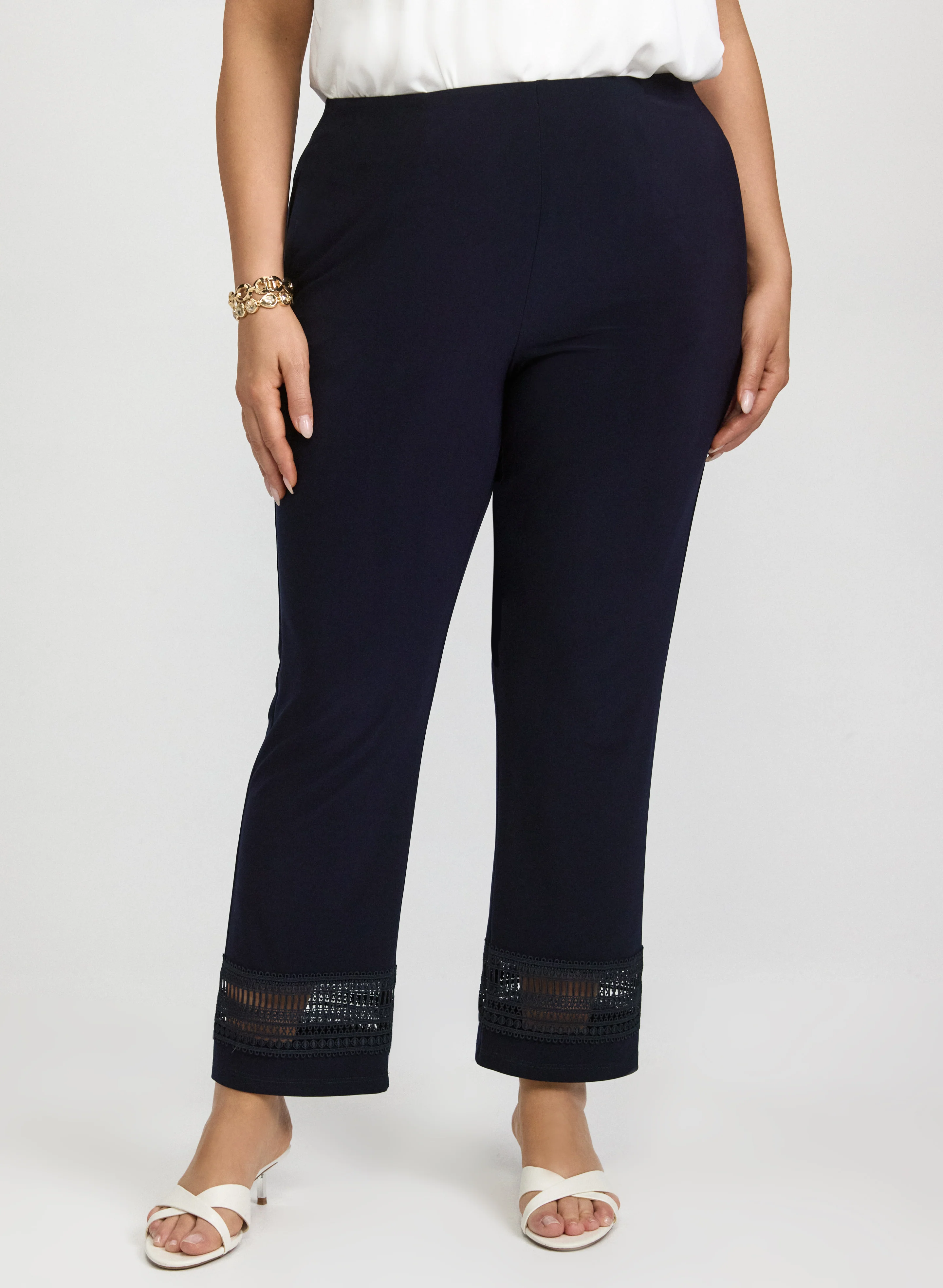 Joseph Ribkoff - Embroidered Hem Pants
