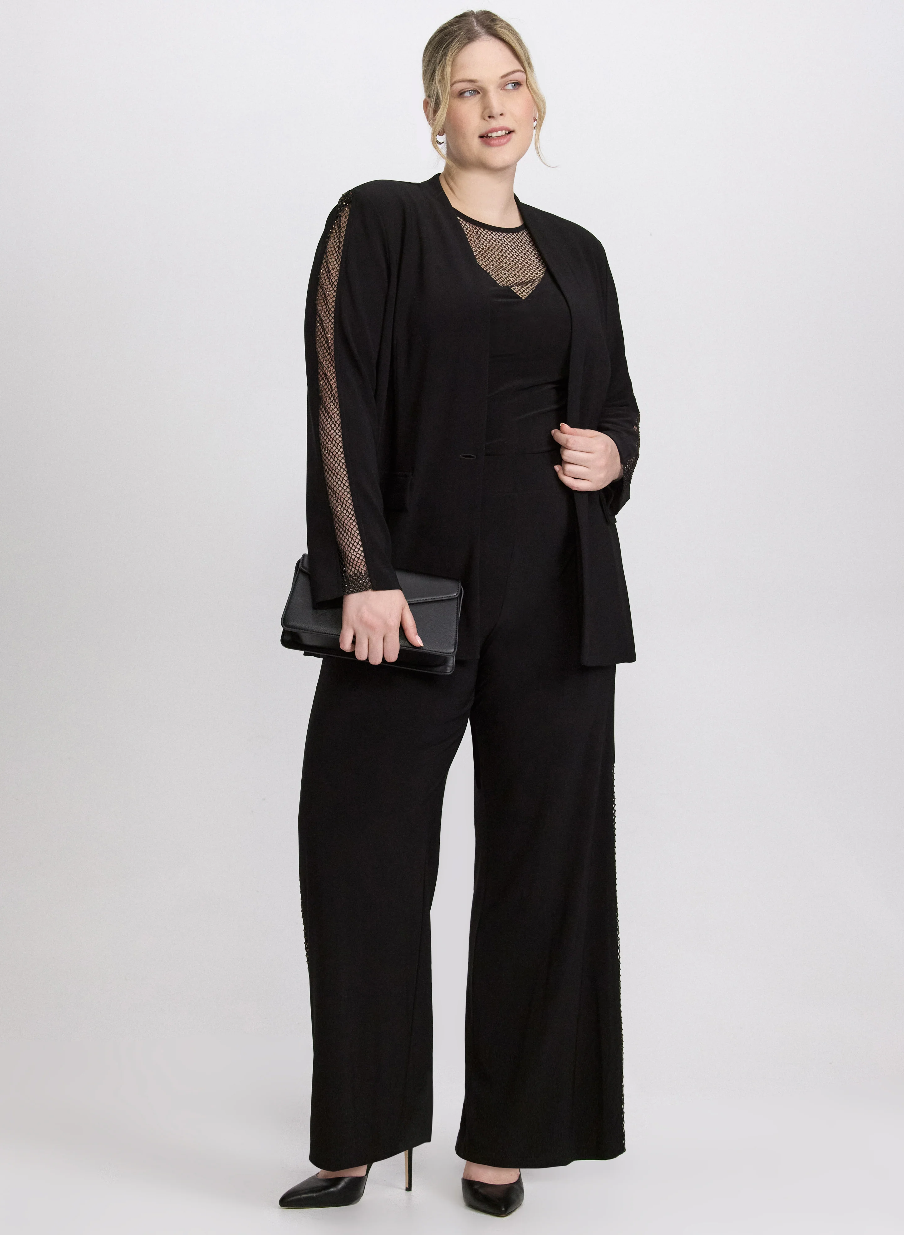 Joseph Ribkoff - Mesh Trim Jacket - Image 3