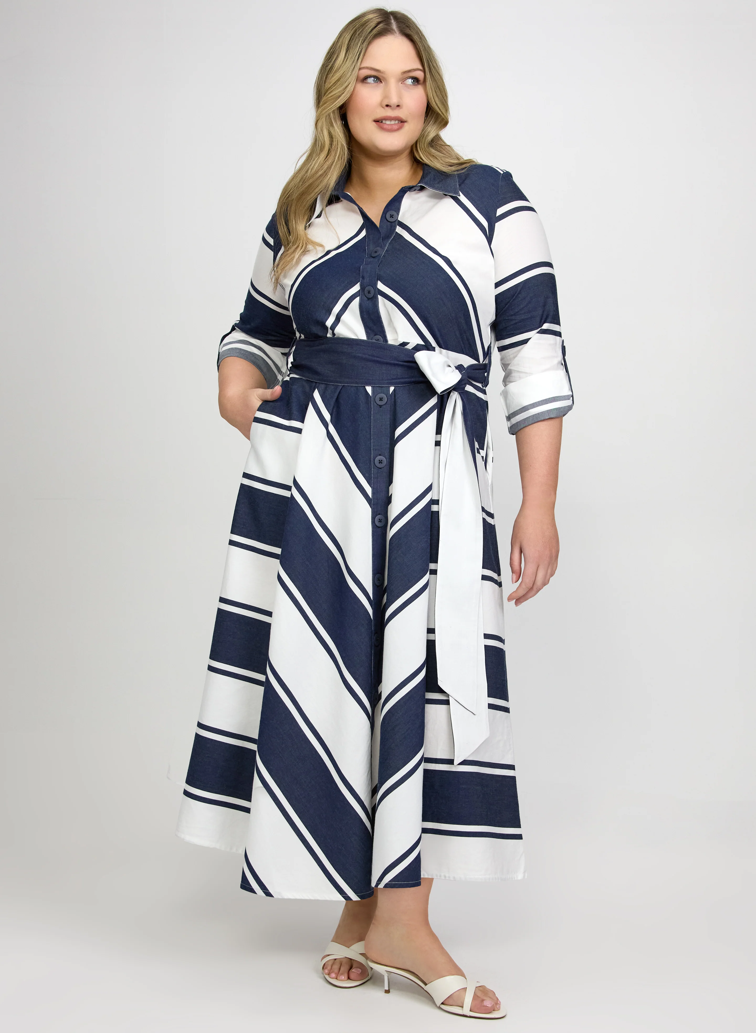 Joseph Ribkoff - Stripe Midi Dress